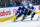 TORONTO, ON - JANUARY 03: St. Louis Blues Left Wing Jordan Kyrou (25) defends Toronto Maple Leafs Right Wing Mitchell Marner (16) during the NHL regular season game between the St. Louis Blues and the Toronto Maple Leafs on January 3, 2023, at Scotiabank Arena in Toronto, ON, Canada. (Photo by Julian Avram/Icon Sportswire via Getty Images)