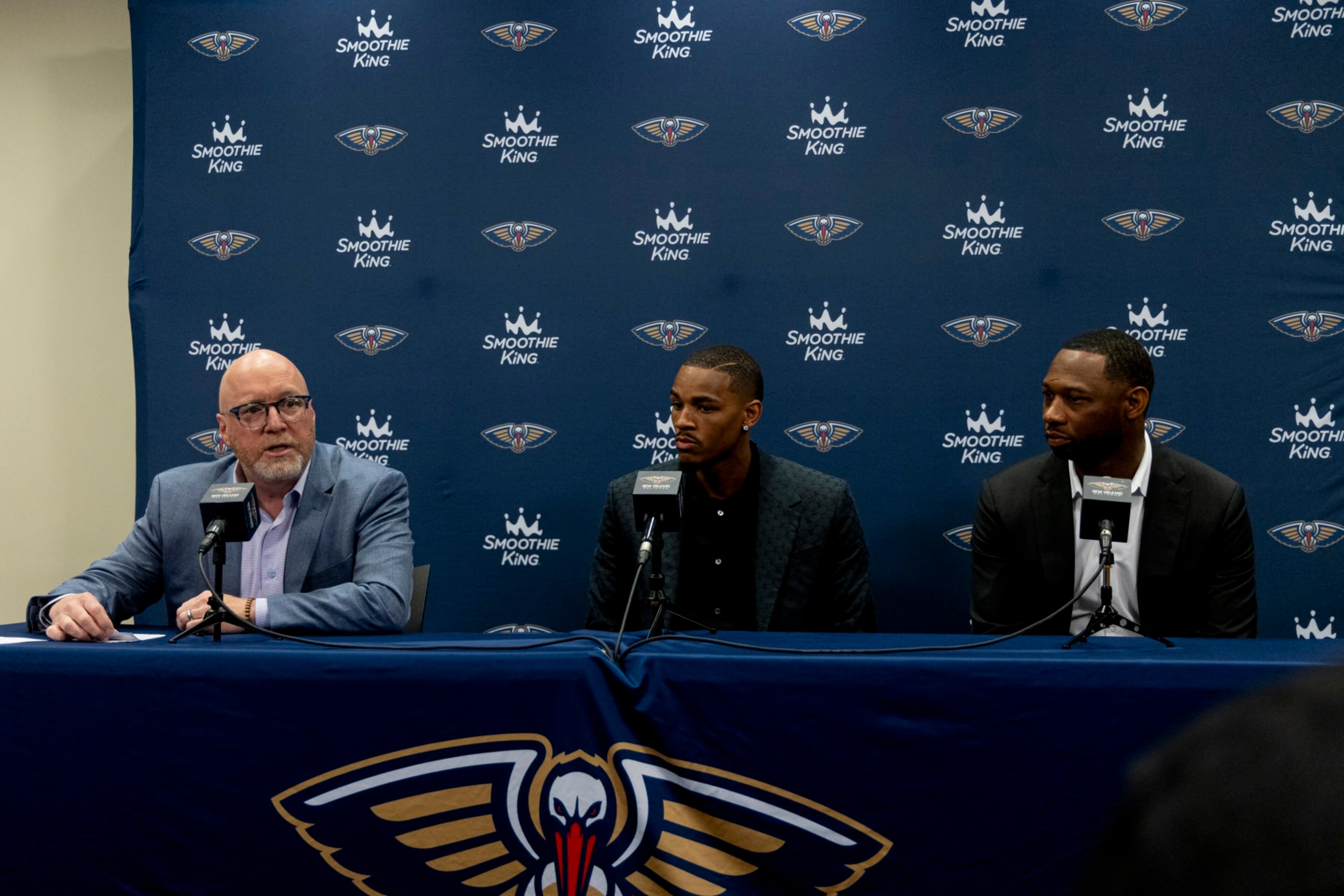 David Griffin, Dejounte Murray and Willie Green