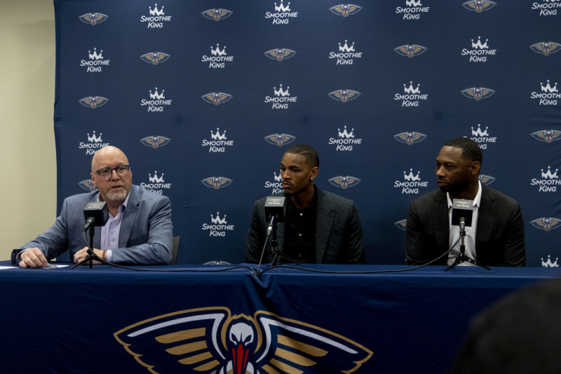 David Griffin, Dejounte Murray and Willie Green