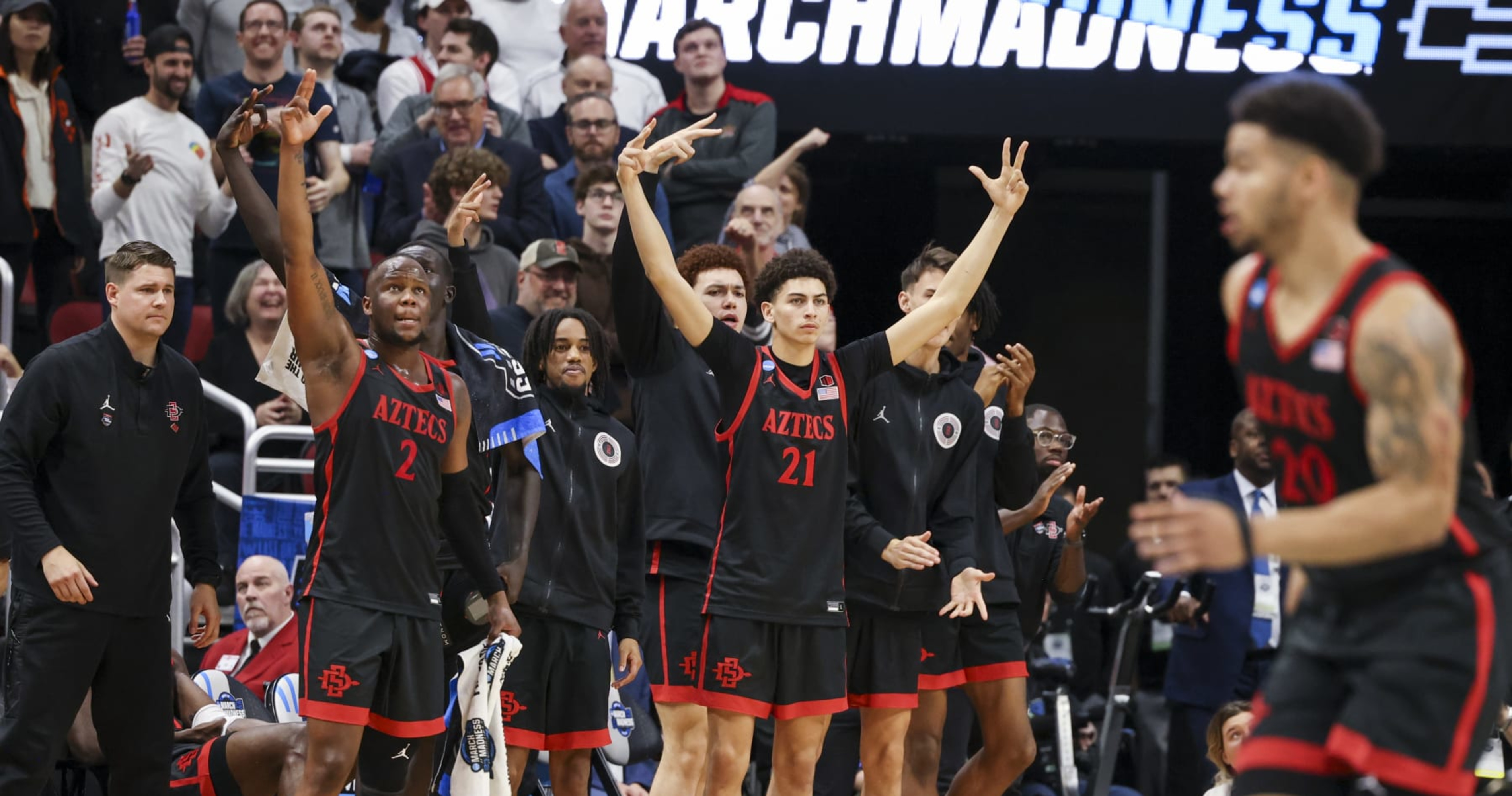 NCAA Basketball Jersey Darrion Trammell San Diego State Aztecs College 2023 Final Four Blue #12