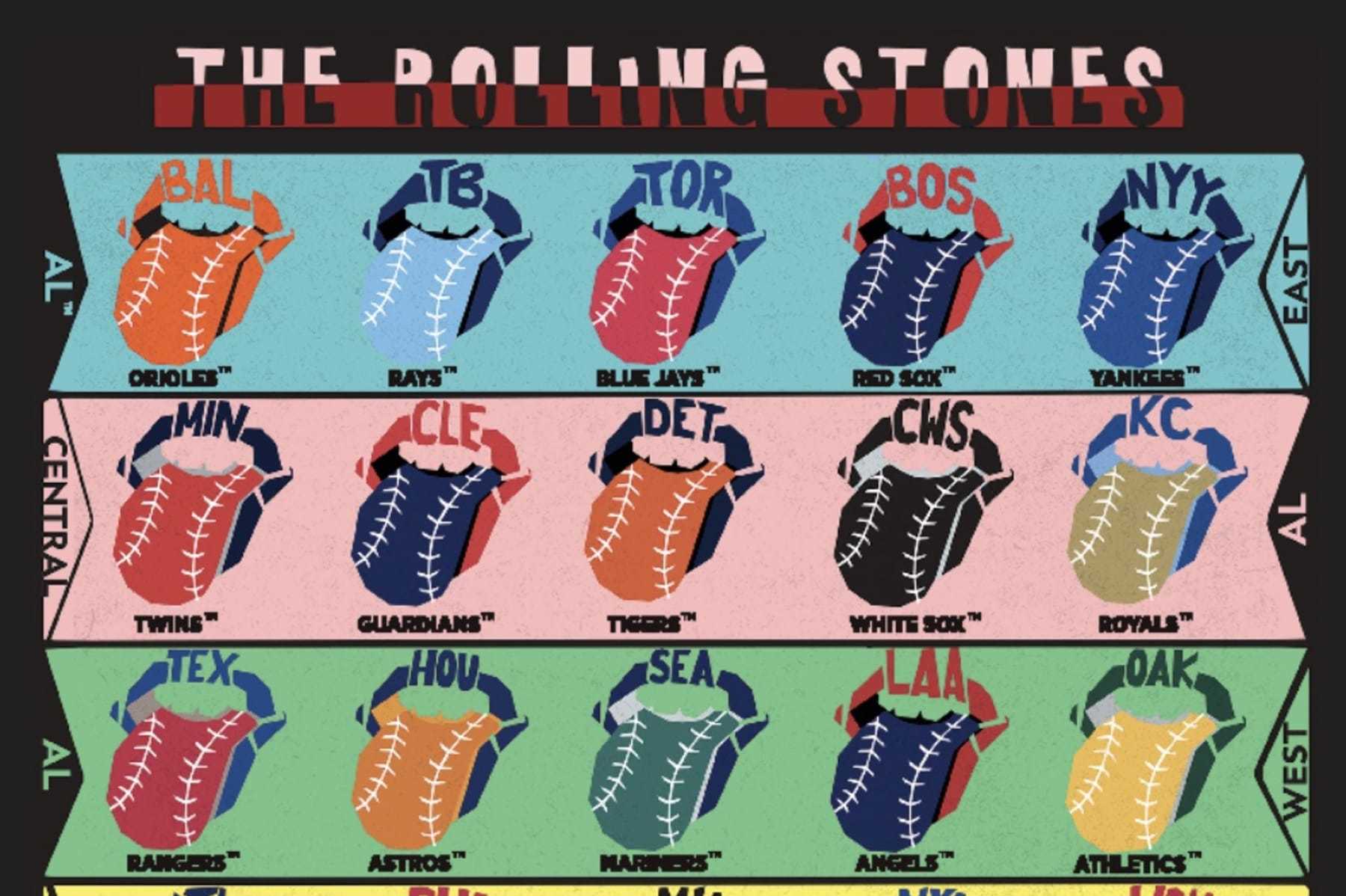 The Rolling Stones x Atlanta Braves MLB Hackey Diamonds Limited