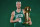 BOSTON, MA - JUNE 17: Kristaps Porzingis #8 of the Boston Celtics poses for a portrait with the Larry O'Brian Trophy after winning Game 5 of the 2024 NBA Finals on June 17, 2024 at the TD Garden in Boston, Massachusetts. NOTE TO USER: User expressly acknowledges and agrees that, by downloading and or using this photograph, User is consenting to the terms and conditions of the Getty Images License Agreement. Mandatory Copyright Notice: Copyright 2024 NBAE  (Photo by Jesse D. Garrabrant/NBAE via Getty Images)