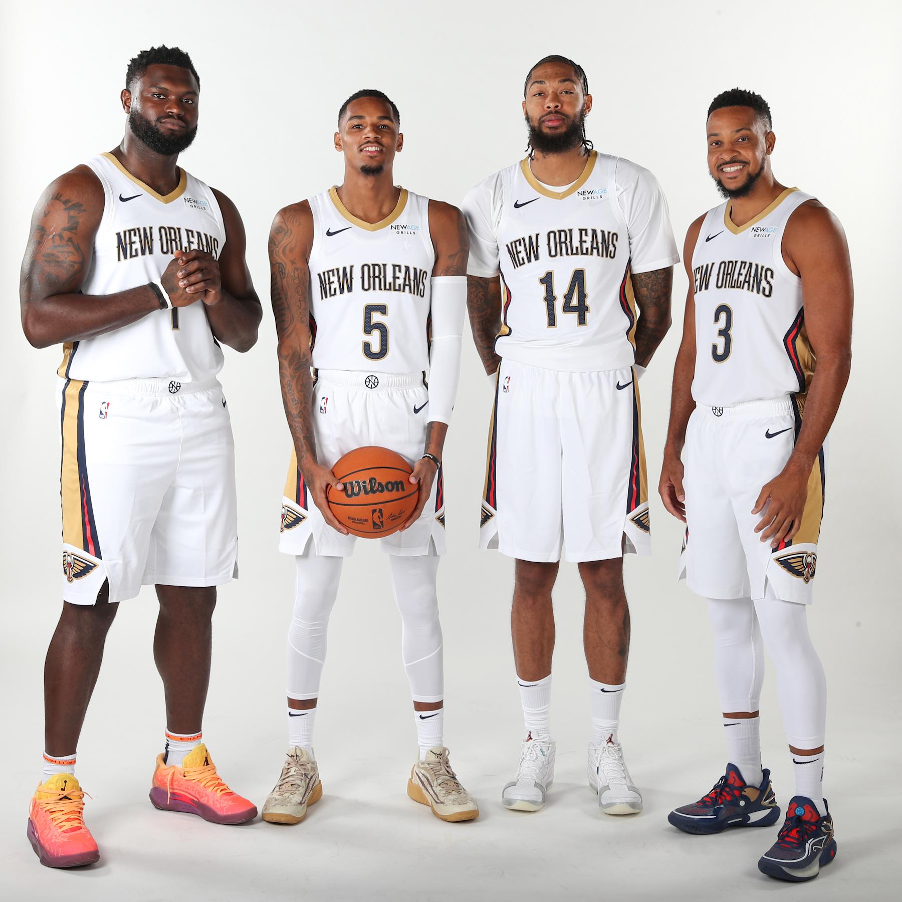 Zion Williamson, Dejounte Murray, Brandon Ingram and CJ McCollum