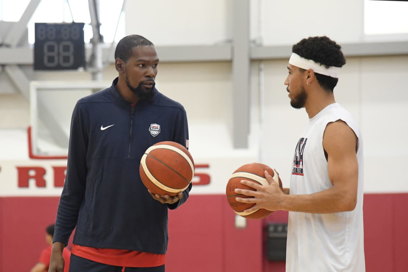 Kevin Durant and Devin Booker