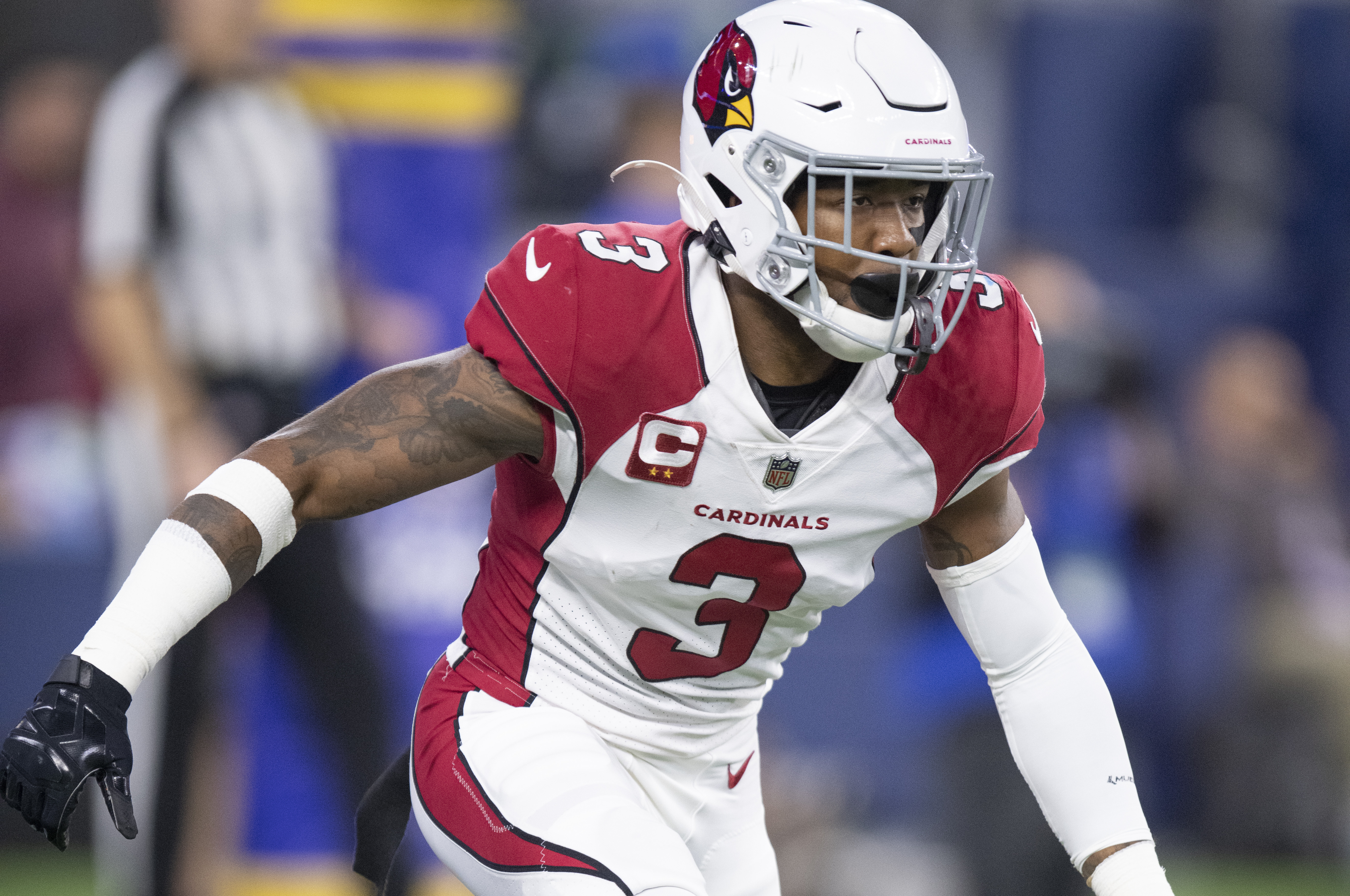 Arizona Cardinals safety Budda Baker (3) runs during an NFL