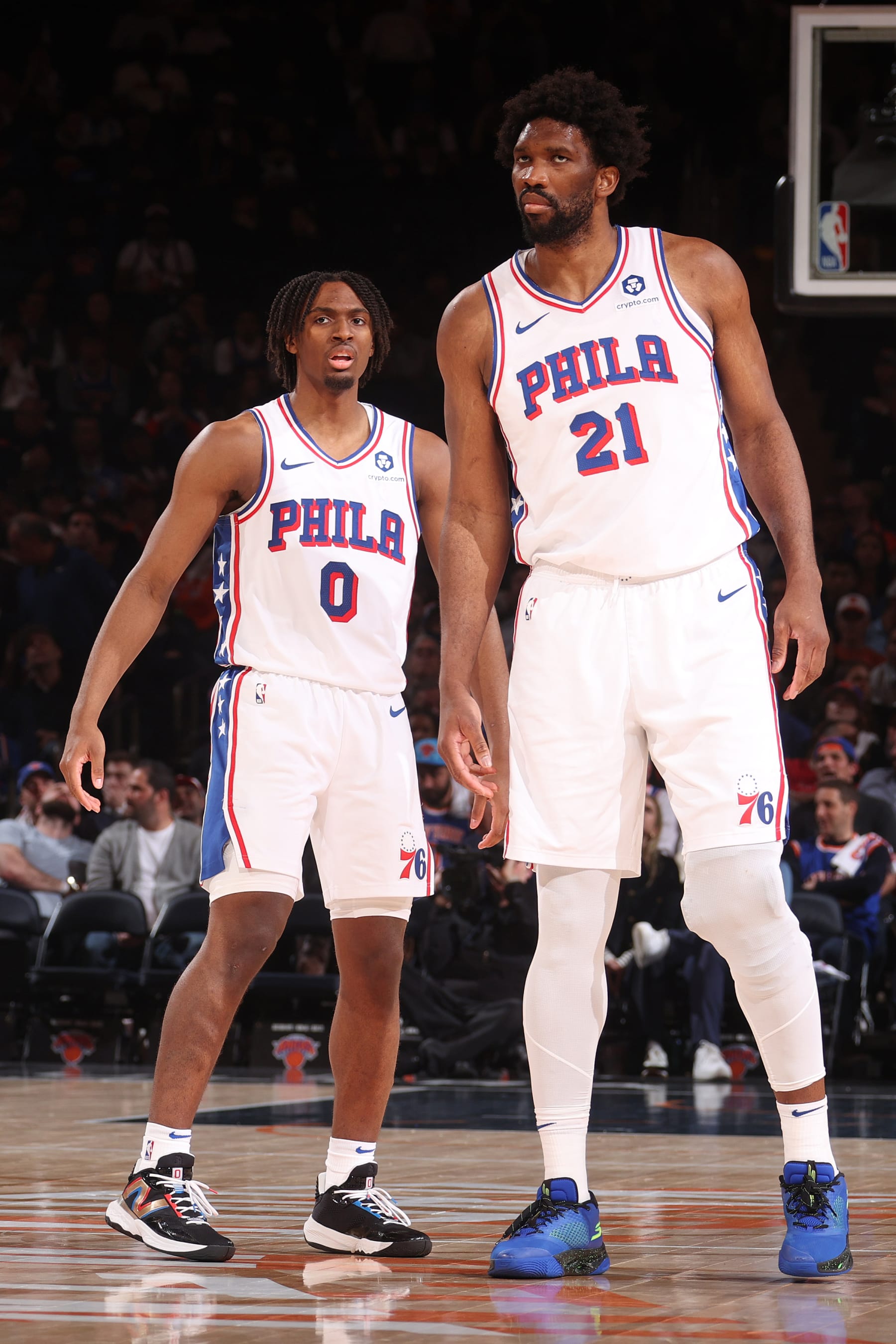 Tyrese Maxey and Joel Embiid