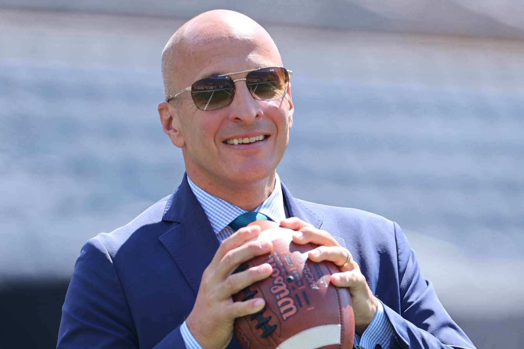 SOUTH BEND, INDIANA - SEPTEMBER 02: Special Assistant to the President for Athletics Pete Bevacqua of the Notre Dame Fighting Irish looks on prior to the game against the Tennessee State Tigers at Notre Dame Stadium on September 02, 2023 in South Bend, Indiana. (Photo by Michael Reaves/Getty Images)
