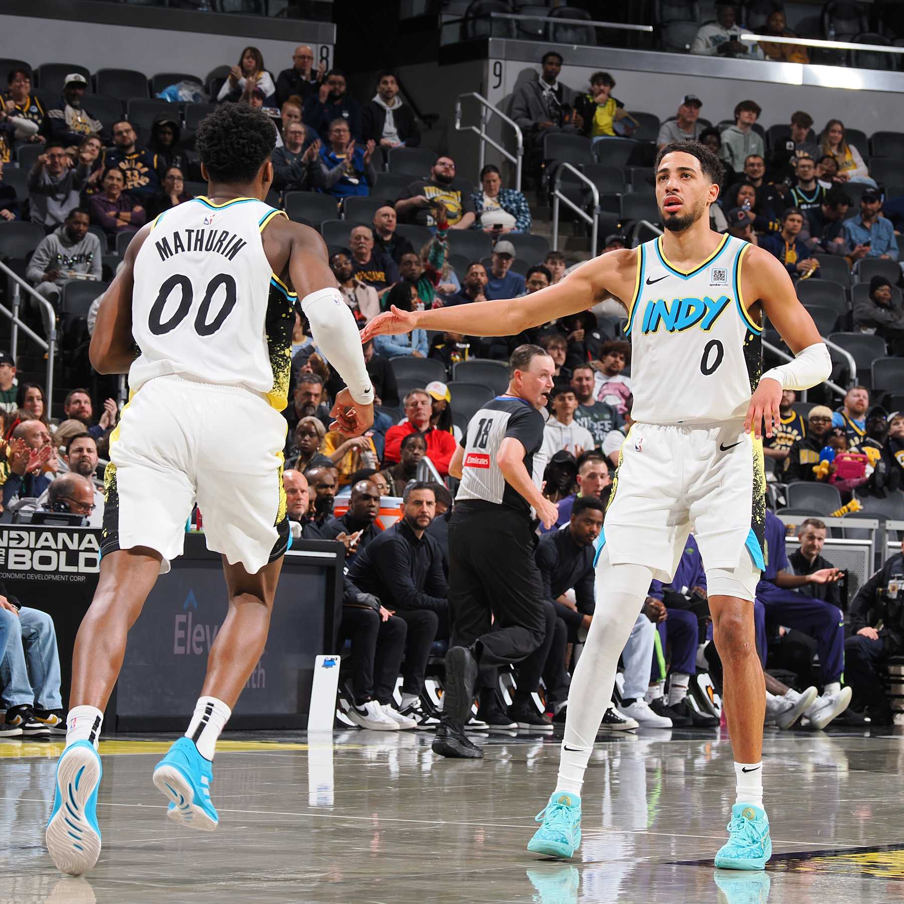 Bennedict Mathurin and Tyrese Haliburton