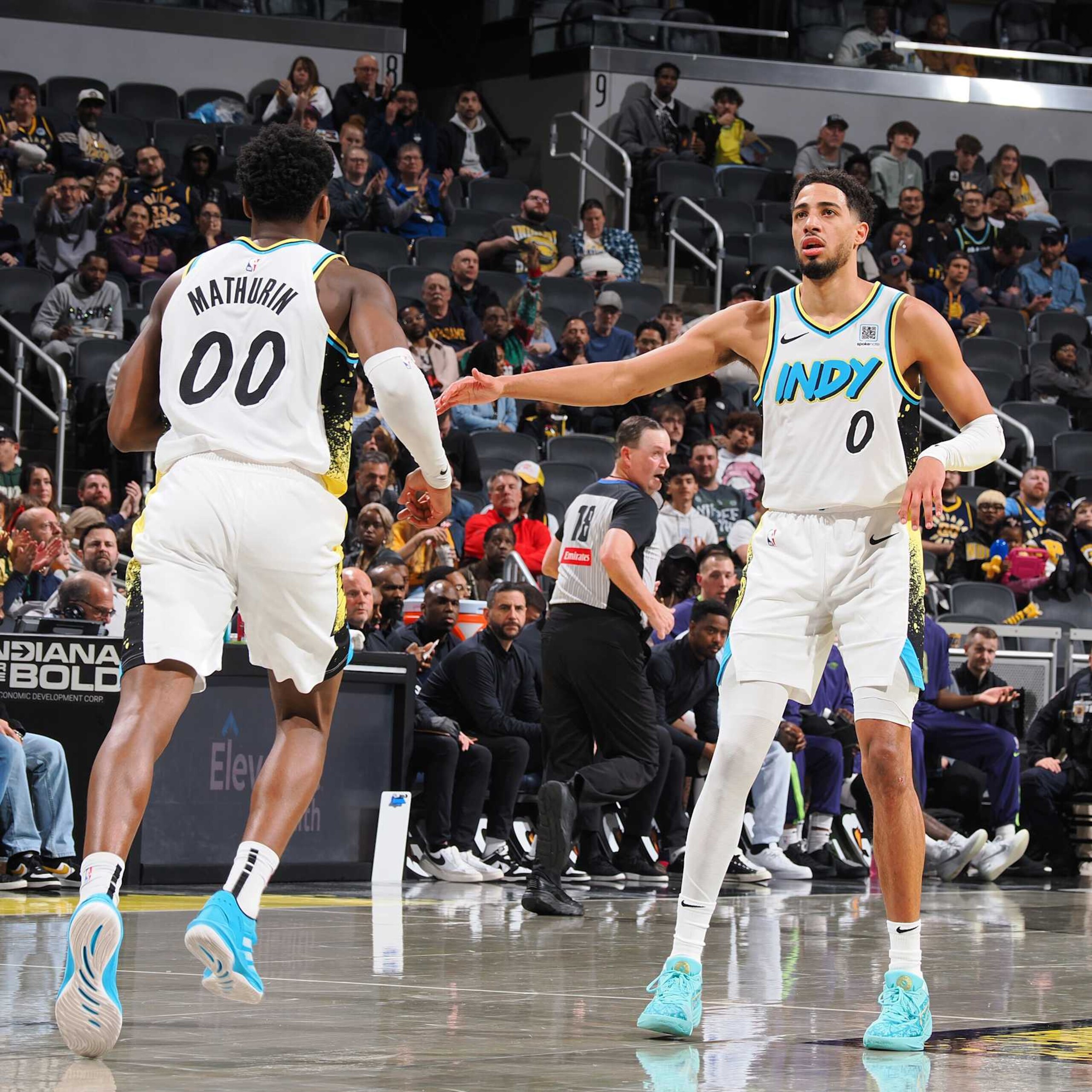 Bennedict Mathurin and Tyrese Haliburton