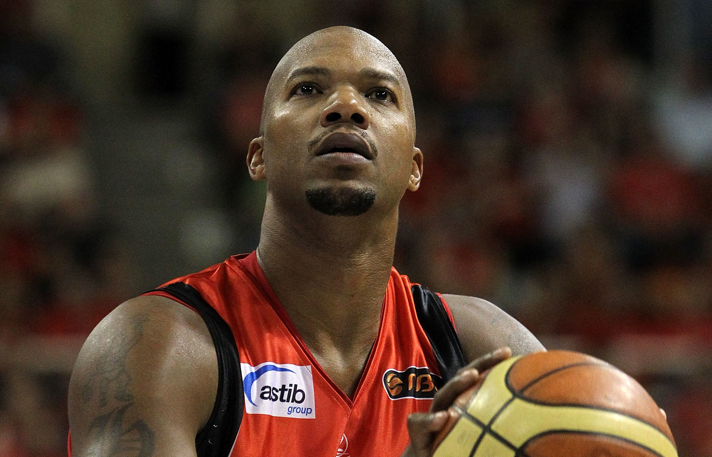 PERTH, AUSTRALIA - MARCH 05: Galen Young of the Wildcats shoots a free throw during game one of the NBL Grand Final Series between the Perth Wildcats and the Wollongong Hawks at Challenge Stadium on March 5, 2010 in Perth, Australia. (Photo by Paul Kane/Getty Images)