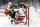 BOSTON, MA - FEBRUARY 10: The puck goes in but Boston Bruins winger Nick Foligno (17) is called for interference on Carolina Hurricanes goalie Frederik Andersen (31) during a game between the Boston Bruins and the Carolina Hurricanes on February 10, 2022 at TD garden in Boston, Massachusetts. (Photo by Fred Kfoury III/Icon Sportswire via Getty Images)