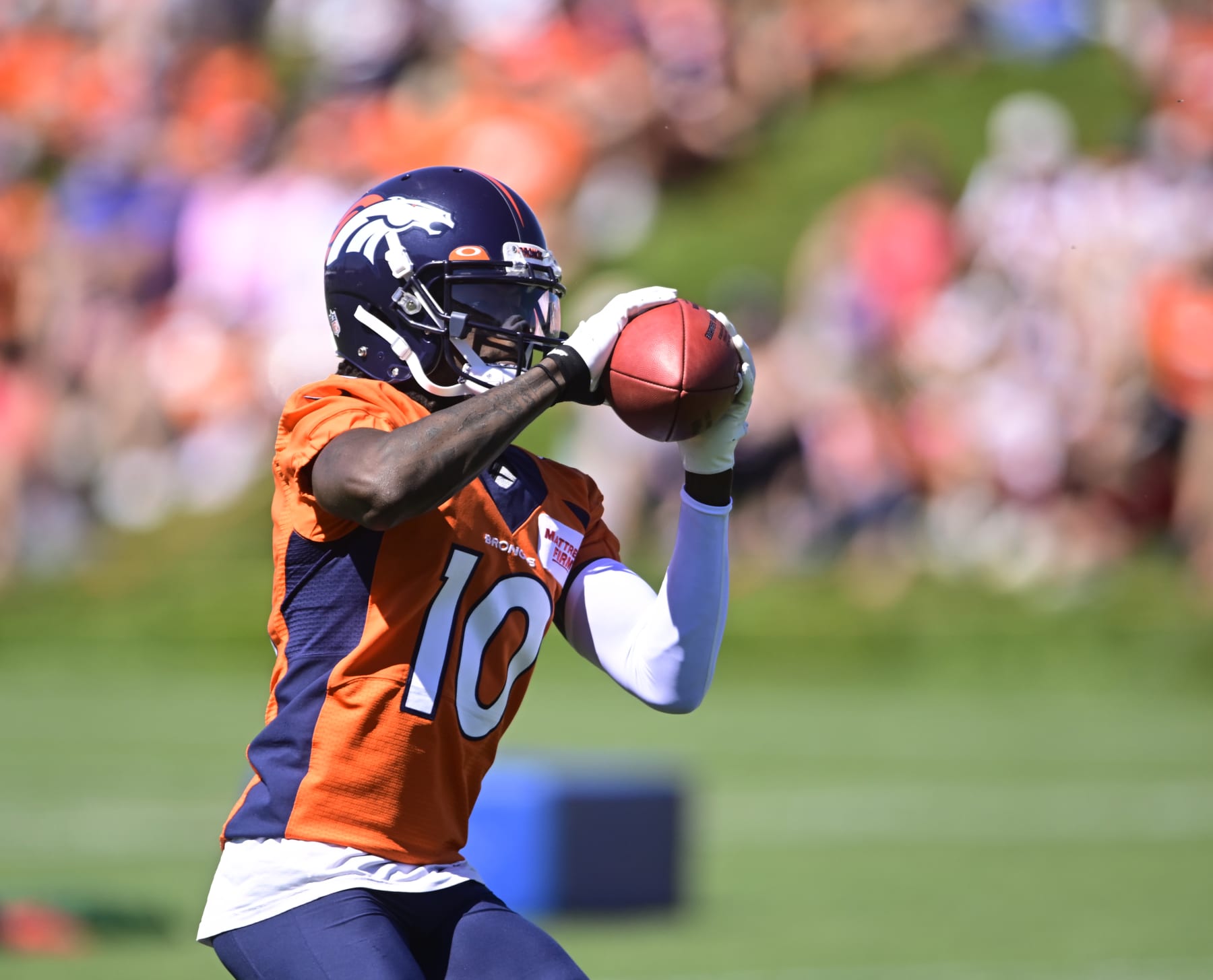 CENTENNIAL, CO - JULY 30: Denver Broncos WR Jerry Jeudy during training camp at the UCHealth Training Center July 30, 2022. (Photo by Andy Cross/MediaNews Group/The Denver Post via Getty Images)