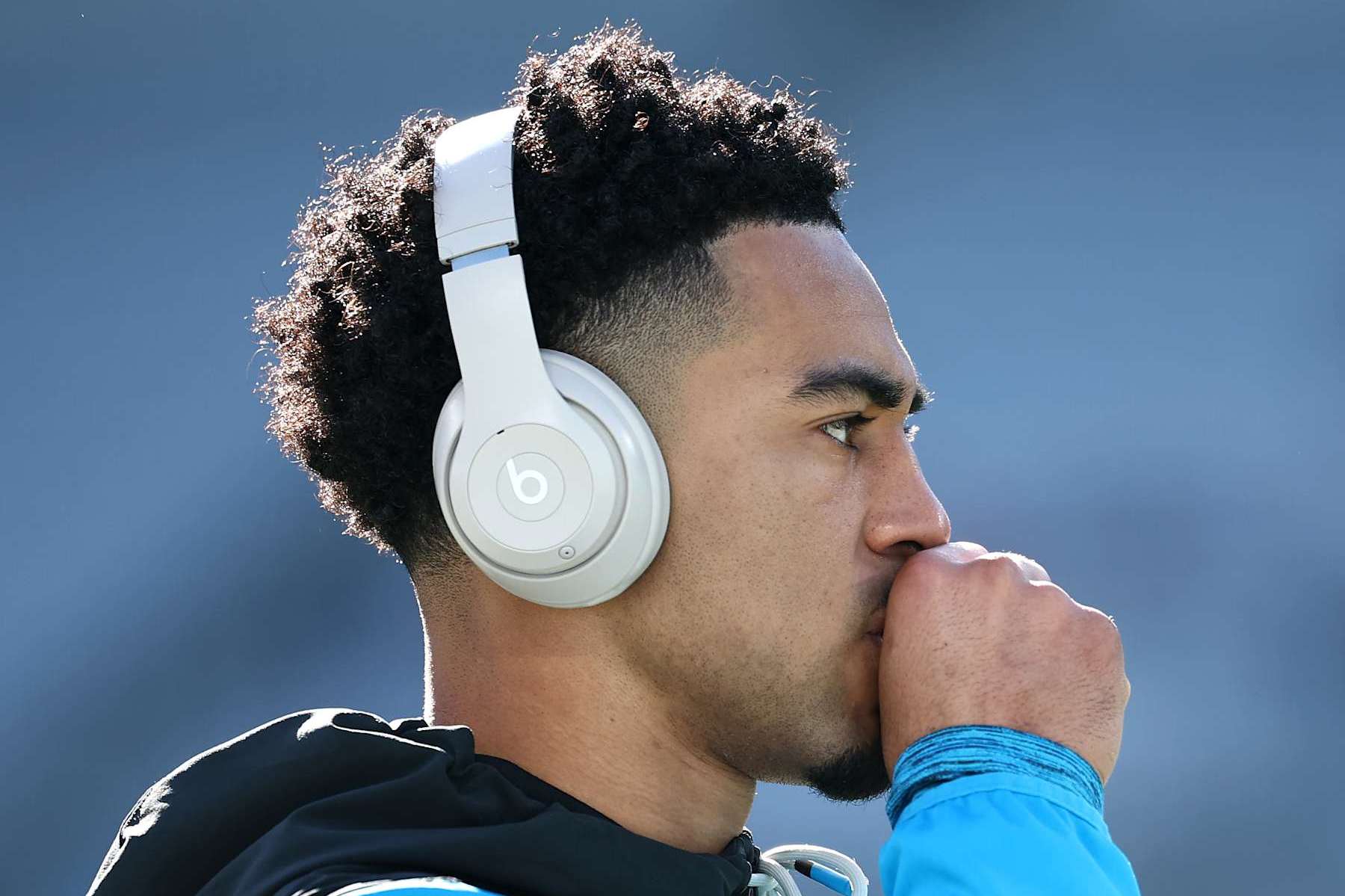 CHARLOTTE, NORTH CAROLINA - DECEMBER 22: Bryce Young #9 of the Carolina Panthers looks on before playing the Arizona Cardinals at Bank of America Stadium on December 22, 2024 in Charlotte, North Carolina. (Photo by Jared C. Tilton/Getty Images)