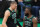 BOSTON, MASSACHUSETTS - JUNE 09: Kristaps Porzingis #8 and Jaylen Brown #7 of the Boston Celtics high five during the second quarter against the Dallas Mavericks in Game Two of the 2024 NBA Finals at TD Garden on June 09, 2024 in Boston, Massachusetts. NOTE TO USER: User expressly acknowledges and agrees that, by downloading and or using this photograph, User is consenting to the terms and conditions of the Getty Images License Agreement. (Photo by Adam Glanzman/Getty Images)