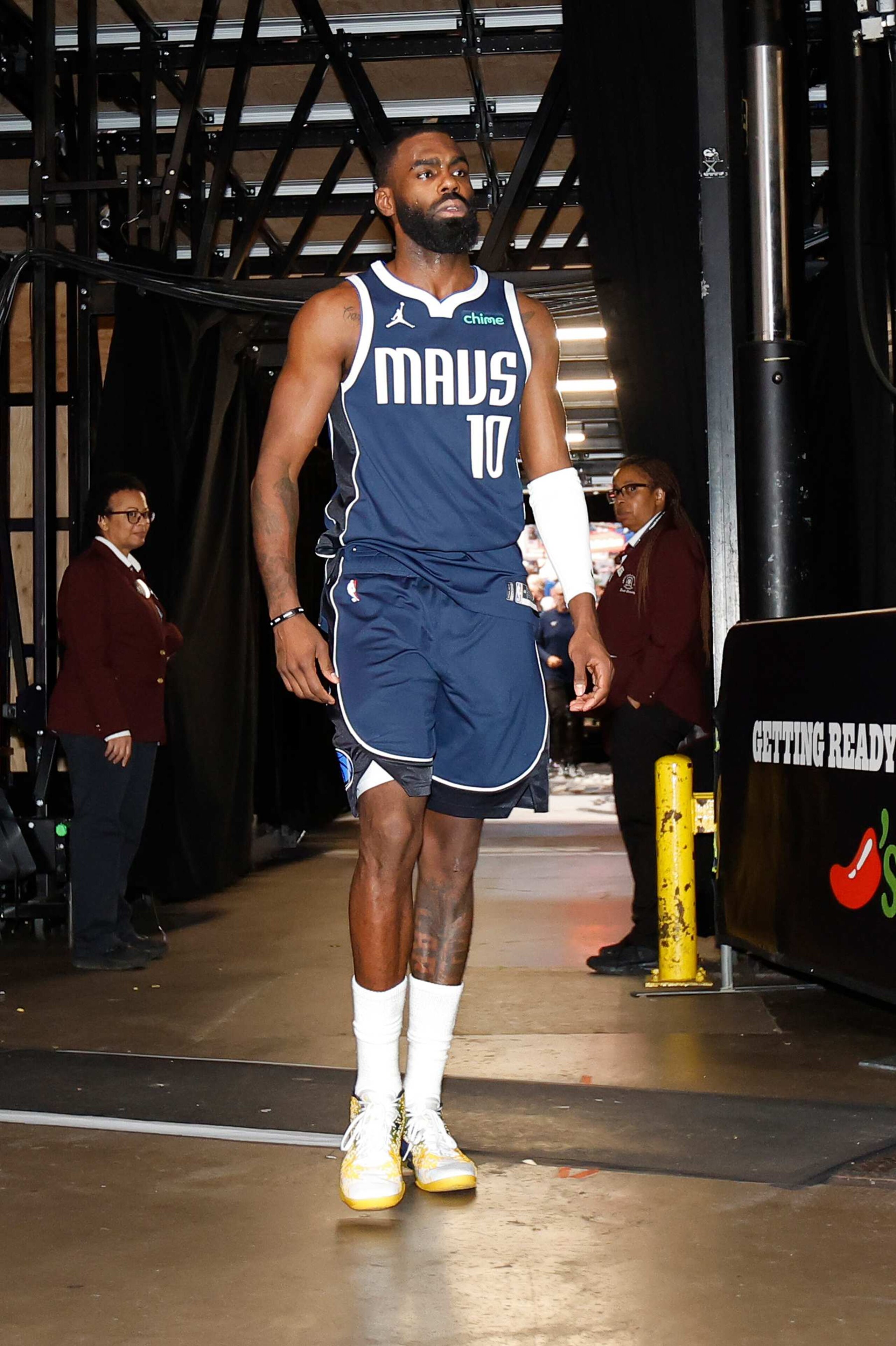 BOSTON, MA - JUNE 14: Tim Hardaway Jr. #10 of the Dallas Mavericks looks on after the game against the Boston Celtics during Game Four of the 2024 NBA Finals on June 14, 2024 at the American Airlines Center in Dallas, Texas. NOTE TO USER: User expressly acknowledges and agrees that, by downloading and or using this photograph, User is consenting to the terms and conditions of the Getty Images License Agreement. Mandatory Copyright Notice: Copyright 2024 NBAE (Photo by Tyler Kaufman/NBAE via Getty Images)