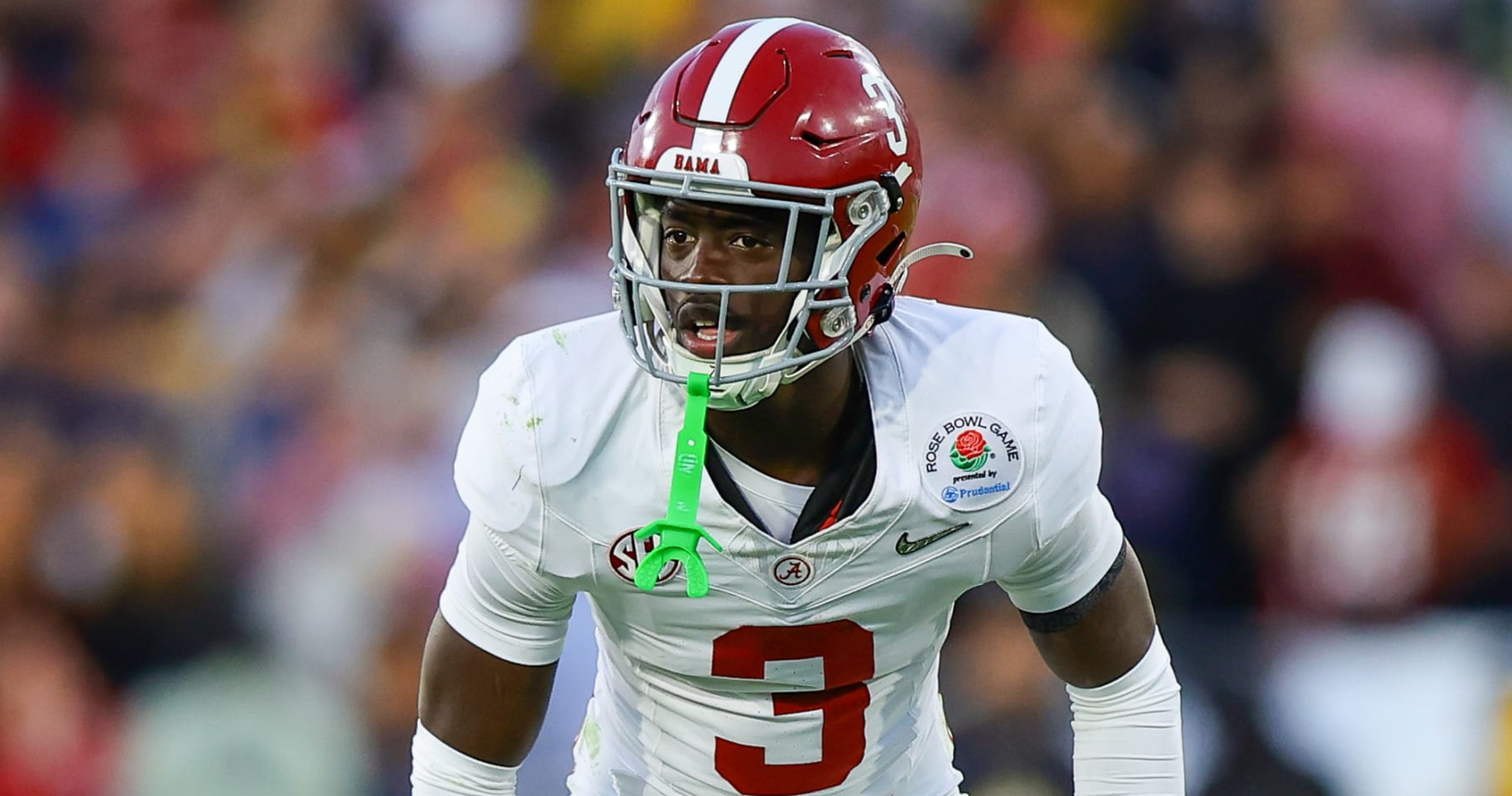 Terrion Arnold, Alabama, considerado o principal cornerback do Draft da NFL de 2024 (Foto: Jordon Kelly/Icon Sportswire via Getty Images)