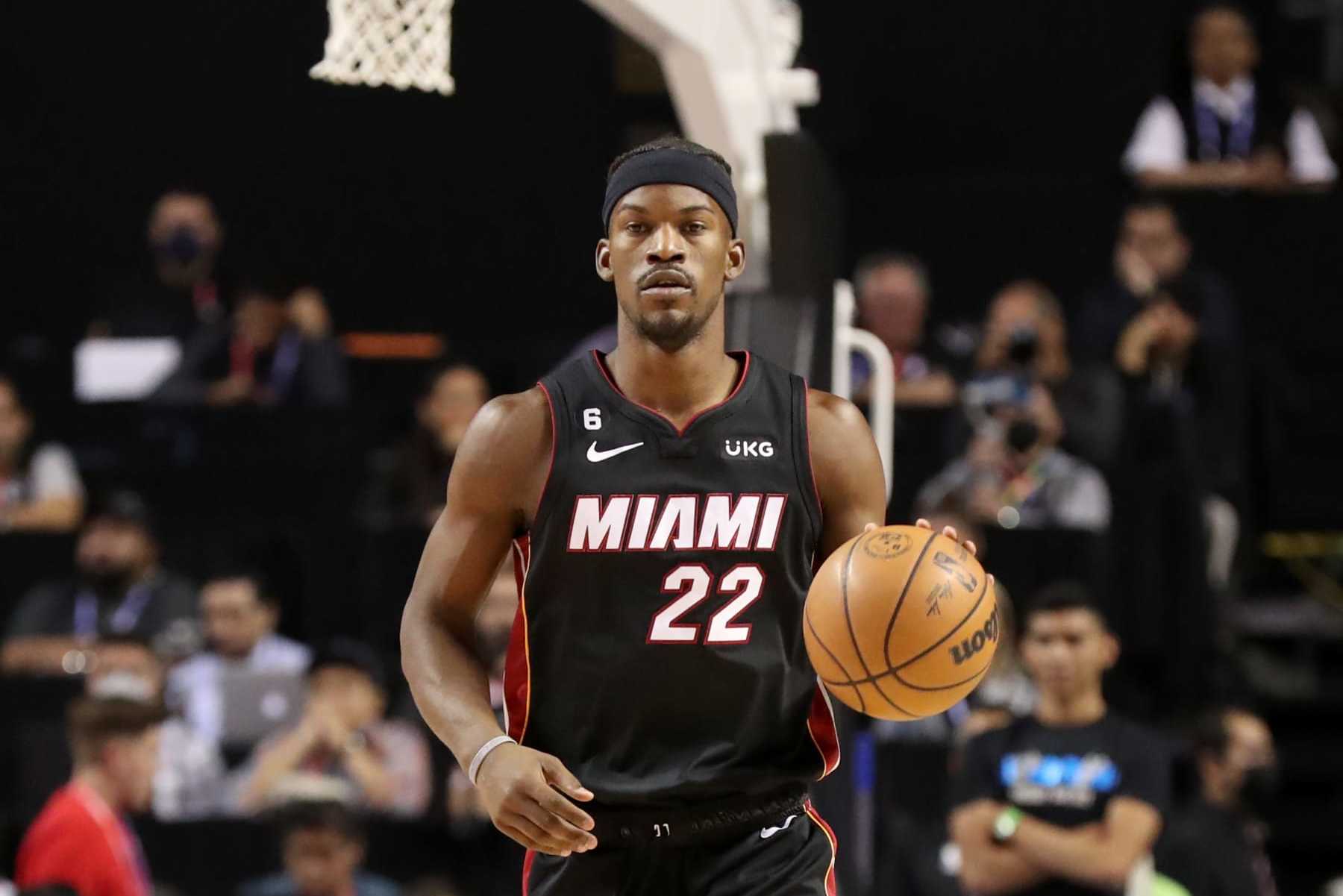2023/24 Miami Heat BUTLER #22 Black City Edition Training Short sleeve NBA