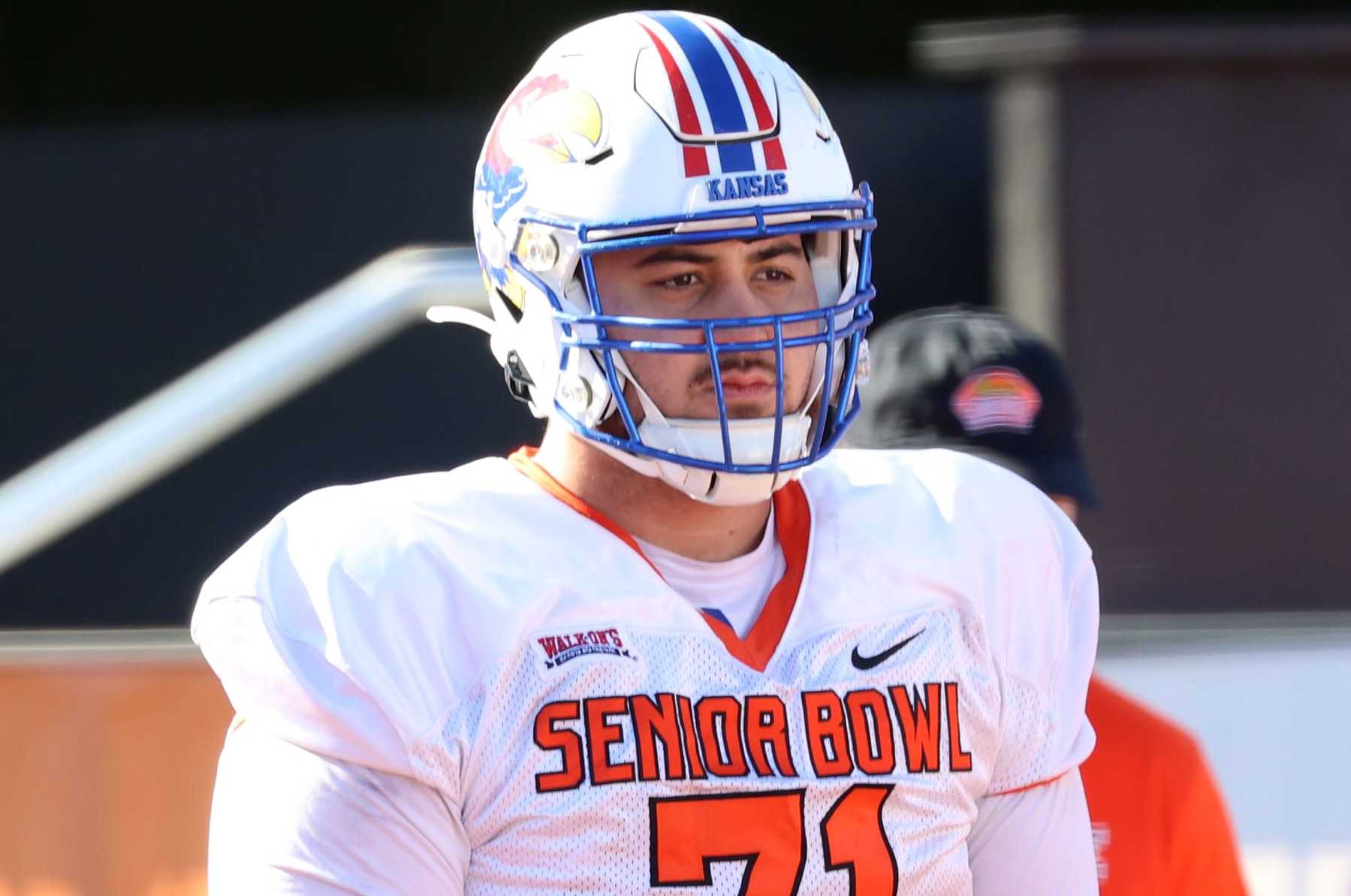 Kansas offensive lineman Dominick Puni
