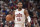 CLEVELAND, OH - APRIL 26: Donovan Mitchell #45 of the Cleveland Cavaliers handles the ball during the game against the New York Knicks during round 1 Game 5 of the 2023 NBA Playoffs on April 26, 2023 at Rocket Mortgage FieldHouse in Cleveland, Ohio. NOTE TO USER: User expressly acknowledges and agrees that, by downloading and/or using this Photograph, user is consenting to the terms and conditions of the Getty Images License Agreement. Mandatory Copyright Notice: Copyright 2023 NBAE (Photo by David Liam Kyle/NBAE via Getty Images)