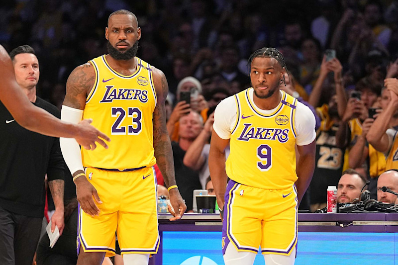 LeBron Bronny James Lakers Jerseys from Historic NBA Season Opener to Be Auctioned News Scores Highlights Stats and Rumors Bleacher Report