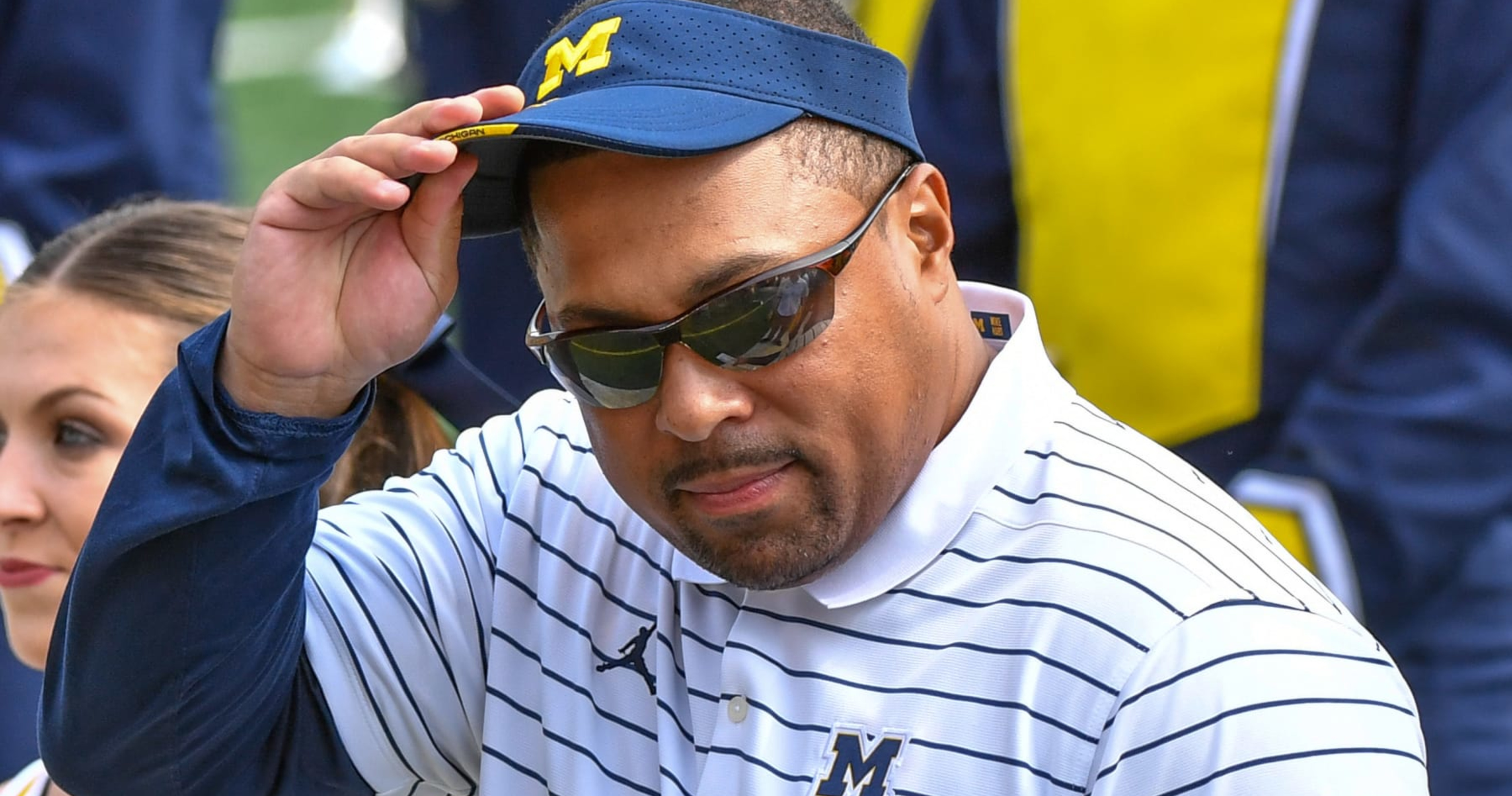Michigan Coach Mike Hart Carted Off After Collapsing on Sideline
