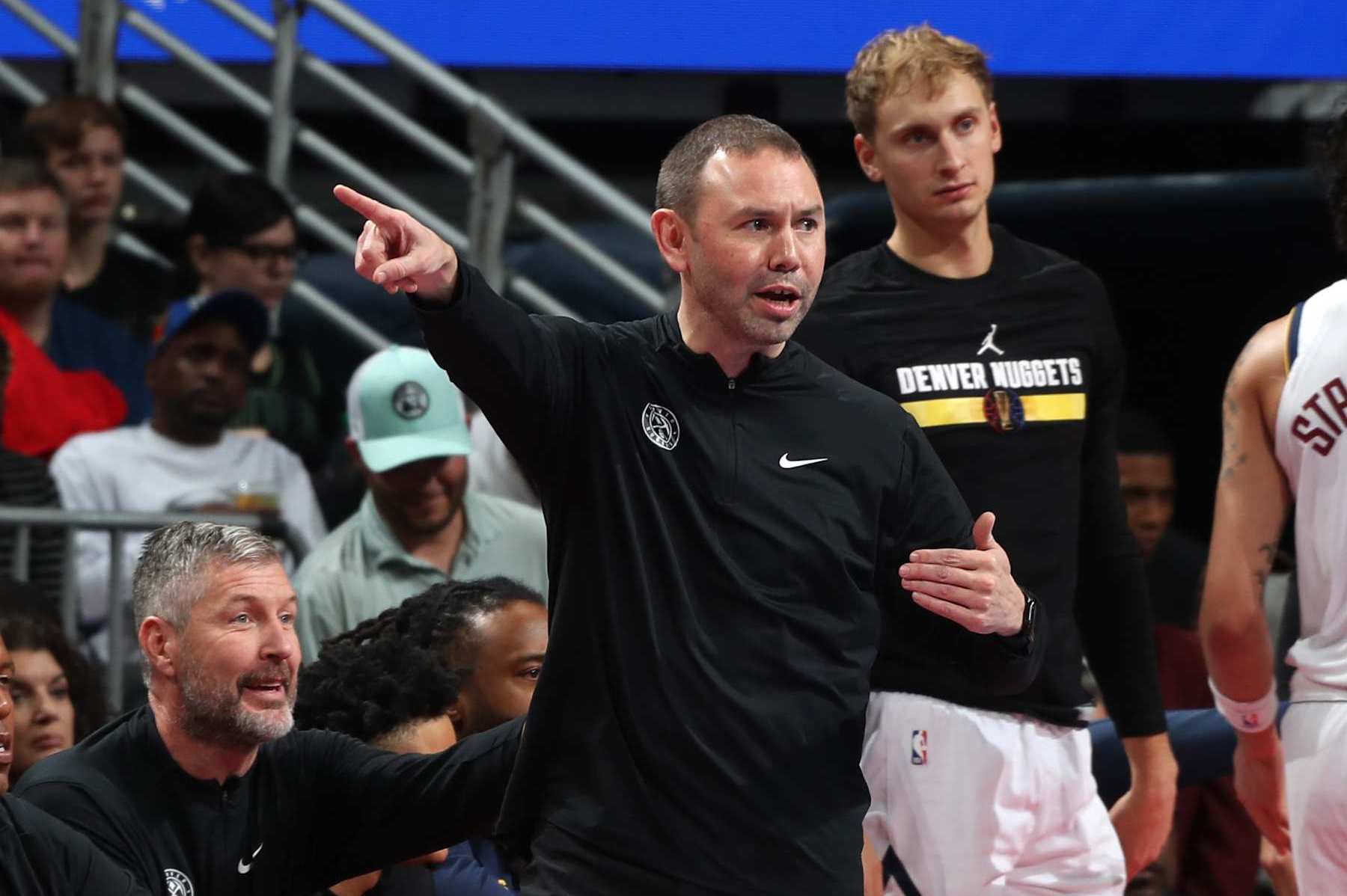 NEW ORLEANS, LA - NOVEMBER 15: Assistant Coach David Adelman of the Denver Nuggets looks on during the game against the New Orleans Pelicans during the Emirates NBA Cup game on November 15, 2024 at the Smoothie King Center in New Orleans, Louisiana. NOTE TO USER: User expressly acknowledges and agrees that, by downloading and or using this Photograph, user is consenting to the terms and conditions of the Getty Images License Agreement. Mandatory Copyright Notice: Copyright 2024 NBAE (Photo by Layne Murdoch Jr./NBAE via Getty Images)