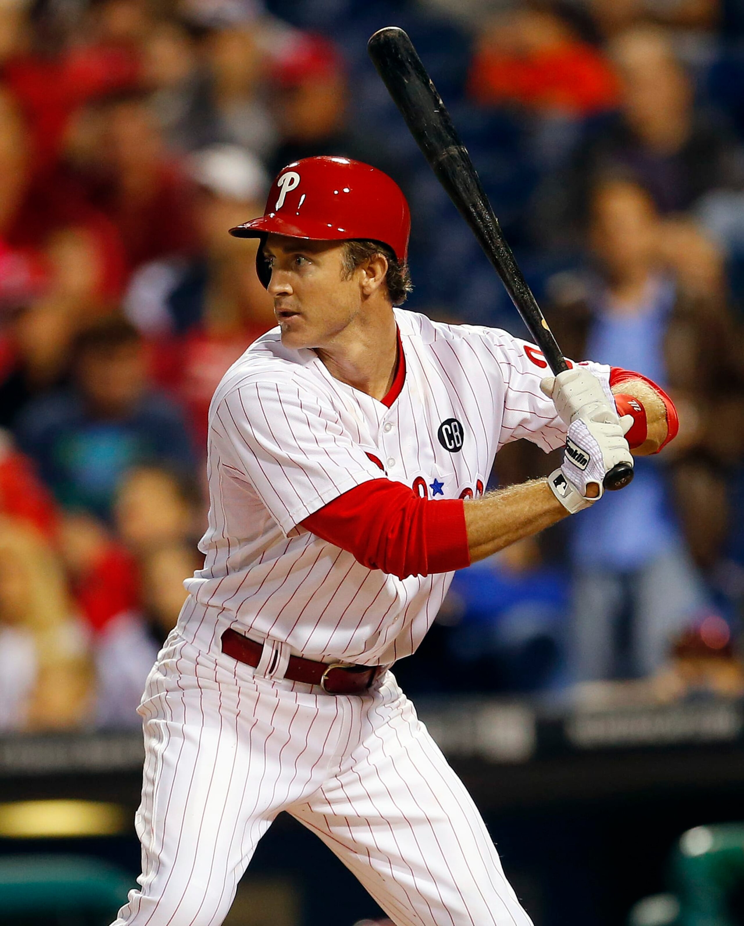PHILADELPHIA, PA - SEPTEMBER 13: Chase Utley #26 of the Philadelphia Phillies in action against the Miami Marlins during a game at Citizens Bank Park on September 13, 2014 in Philadelphia, Pennsylvania. The Phillies defeated the Marlins 2-1. (Photo by Rich Schultz/Getty Images)