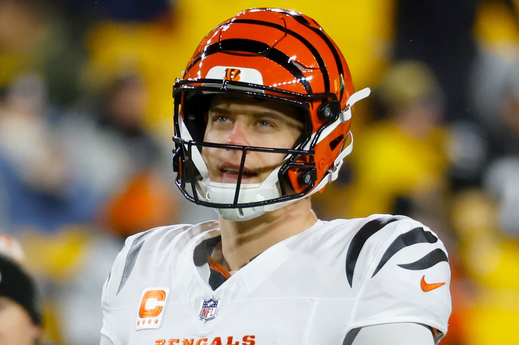 PITTSBURGH, PA - JANUARY 04: Joe Burrow #9 of the Cincinnati Bengals in action against the Pittsburgh Steelers on January 4, 2025 at Acrisure Stadium in Pittsburgh, Pennsylvania. (Photo by Justin K. Aller/Getty Images)