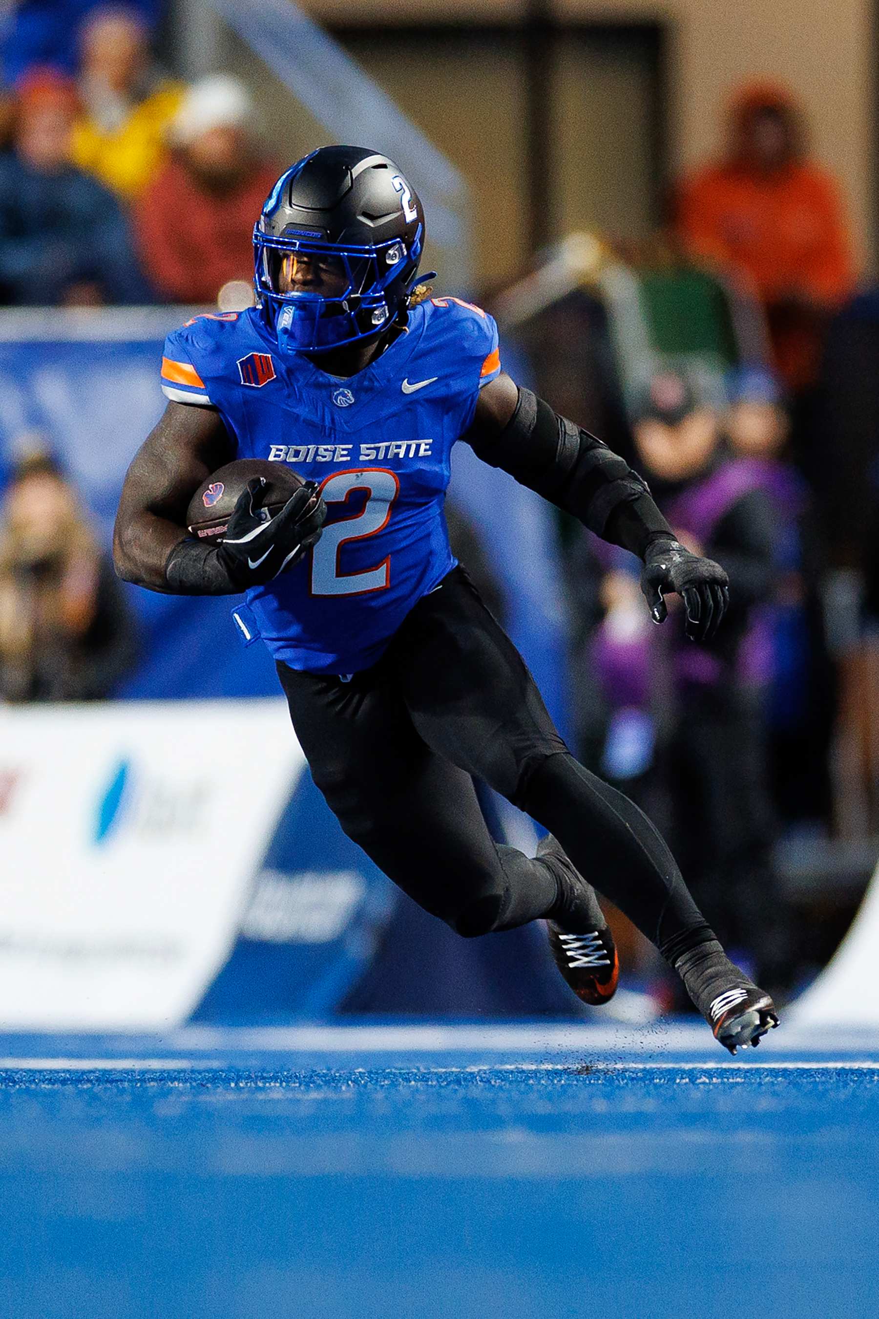 BOISE, IDAHO - NOVEMBER 1: Running back Ashton Jeanty #2 of the Boise State Broncos carries the ball during the first quarter of an NCAA college football game against the San Diego State Aztecs, at Albertsons Stadium on November 1, 2024 in Boise, Idaho. (Photo by Brooke Sutton/Getty Images)
