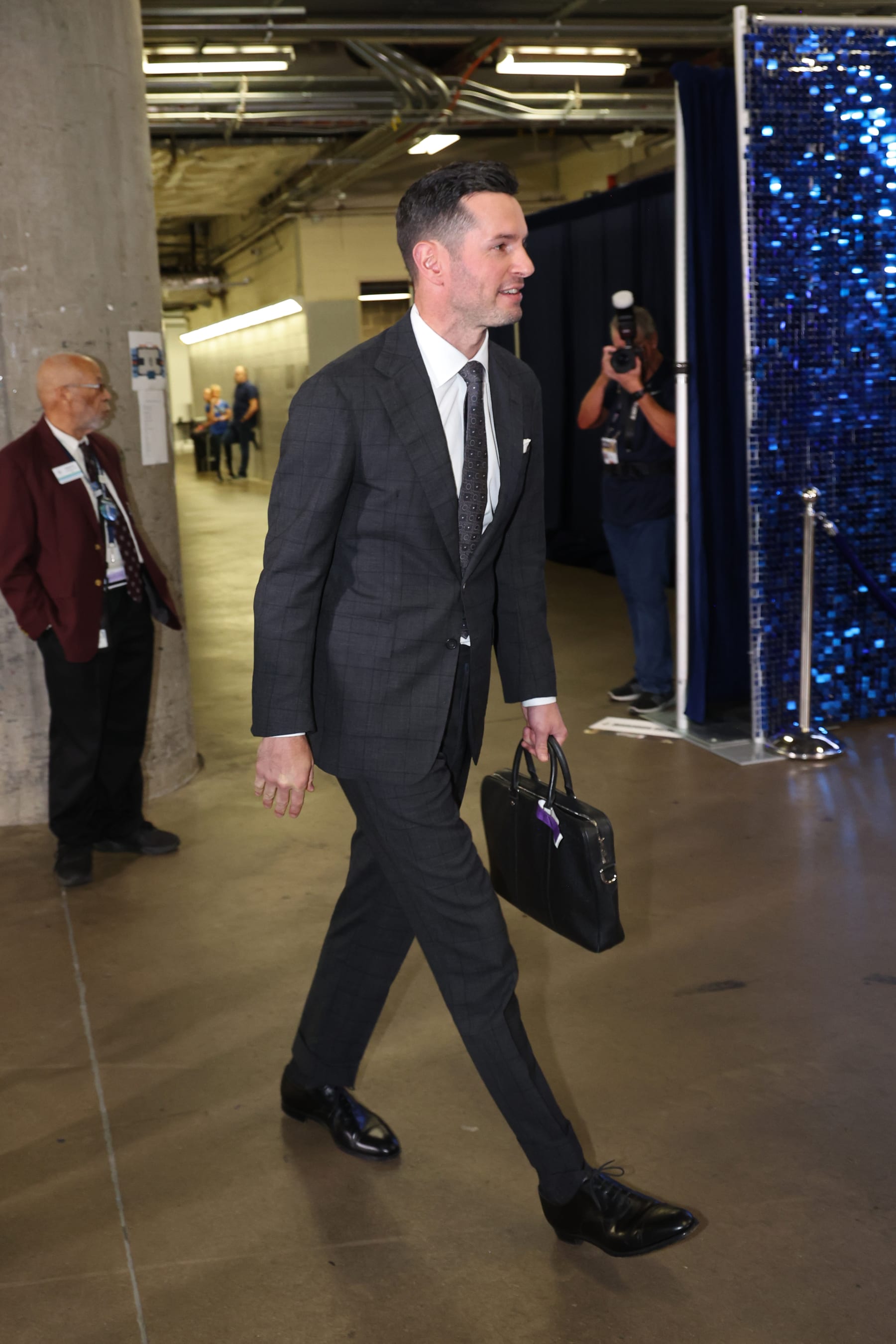 DALLAS, TX - JUNE 14: JJ Reddick arrives to the arena before the game between the Boston Celtics and theDallas Mavericks during Game 4 of the 2024 NBA Finals on June 14, 2024 at the American Airlines Center in Dallas, Texas. NOTE TO USER: User expressly acknowledges and agrees that, by downloading and or using this photograph, User is consenting to the terms and conditions of the Getty Images License Agreement. Mandatory Copyright Notice: Copyright 2024 NBAE (Photo by Joe Murphy/NBAE via Getty Images)