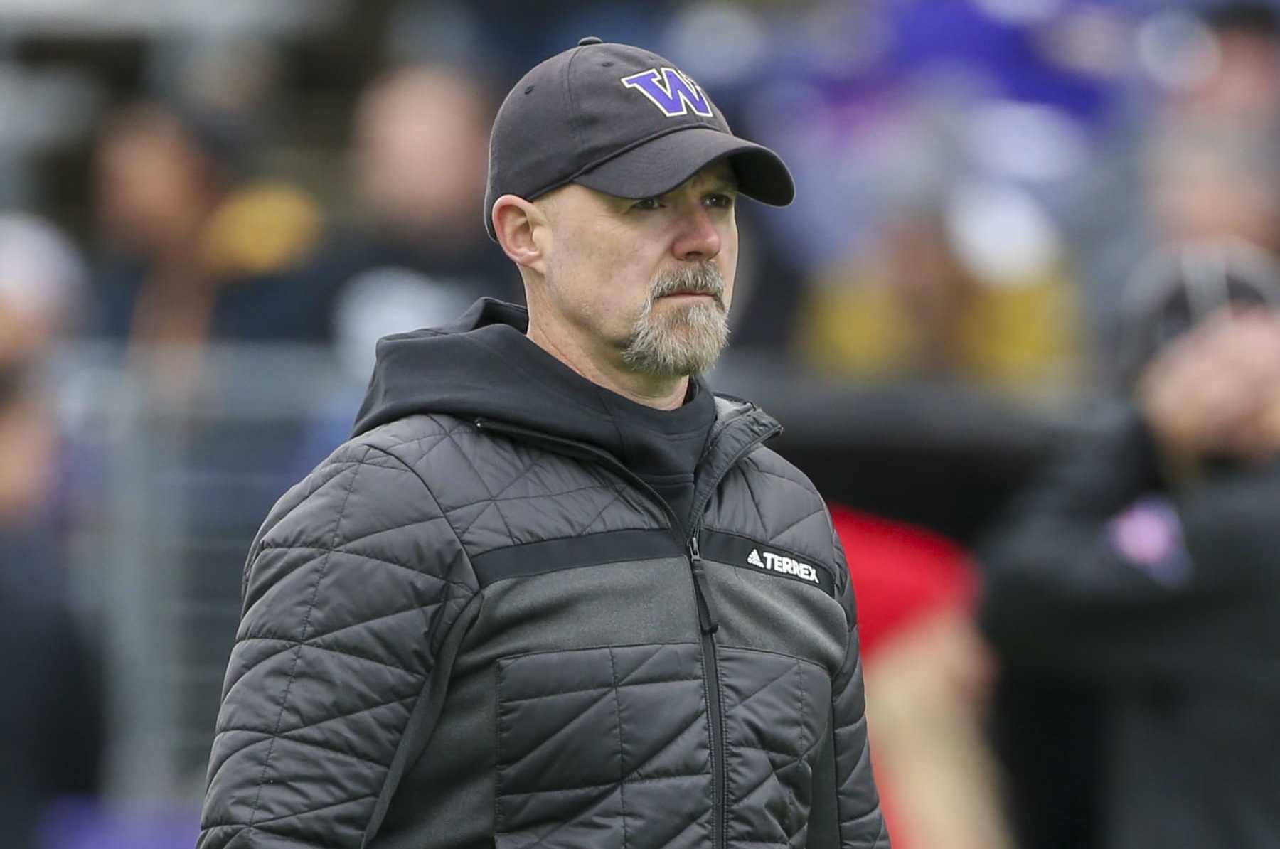 SEATTLE, WA - NOVEMBER 11: Washington Offensive Coordinator Ryan Grubb during a college football game between the Washington Huskies and the Utah Utes on November 11, 2023, at Husky Stadium in Seattle, WA. (Photo by Jesse Beals/Icon Sportswire via Getty Images)
