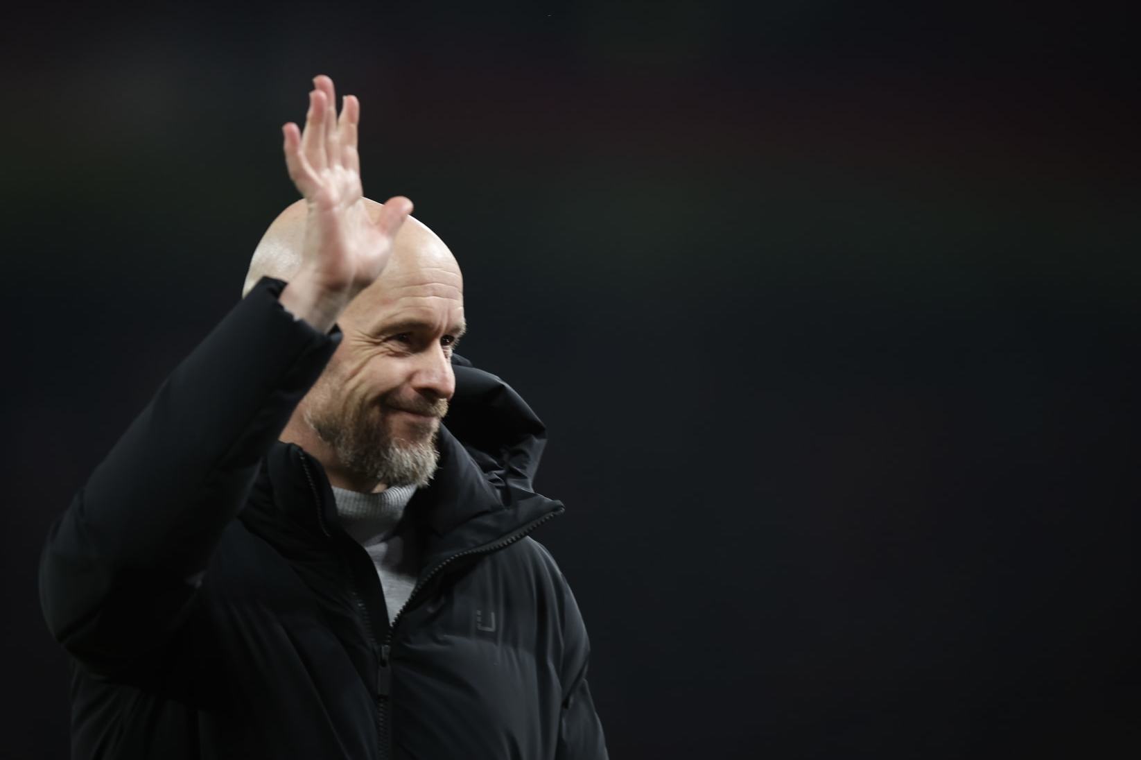 MANCHESTER, ENGLAND - DECEMBER 12: Erik ten Hag the head coach / manager of Manchester United during the UEFA Champions League match between Manchester United and FC Bayern Munchen at Old Trafford on December 12, 2023 in Manchester, England. (Photo by James Baylis - AMA/Getty Images)