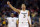 KANSAS CITY, MISSOURI - MARCH 08:  Tre Mitchell #3 of the West Virginia Mountaineers celebrates after making a three-pointer during the Big 12 Tournament game against the Texas Tech Red Raiders at T-Mobile Center on March 08, 2023 in Kansas City, Missouri. (Photo by Jamie Squire/Getty Images)