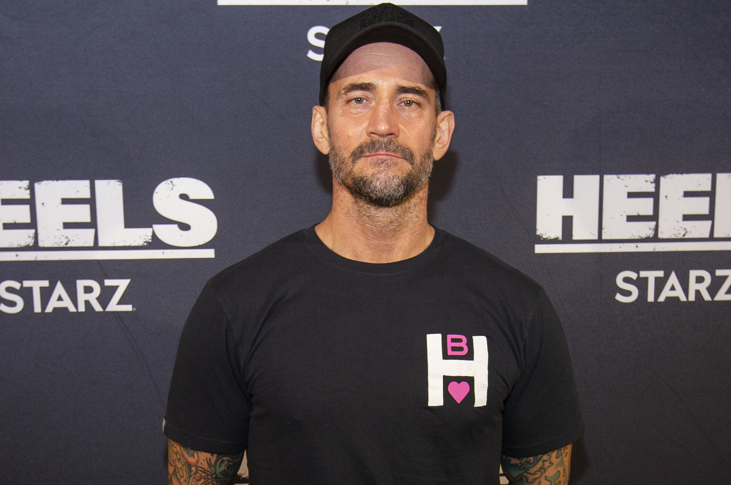 CHICAGO, IL - AUGUST 26: Actor and wrestler Phil Brooks “CM Punk” pose for a photo during a screening episode of the Starz channel's wrestling drama "Heels" at the AMC River East Theater, on August 26, 2021 in Chicago, Illinois. (Photo by Barry Brecheisen/Getty Images)