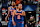 INDIANAPOLIS, IN - NOVEMBER 10: Karl-Anthony Towns #32 and Jalen Brunson #11 of the New York Knicks during the game against the Indiana Pacers during a regular season game on November 10, 2024 at Gainbridge Fieldhouse in Indianapolis, Indiana. NOTE TO USER: User expressly acknowledges and agrees that, by downloading and or using this Photograph, user is consenting to the terms and conditions of the Getty Images License Agreement. Mandatory Copyright Notice: Copyright 2024 NBAE (Photo by Ron Hoskins/NBAE via Getty Images)