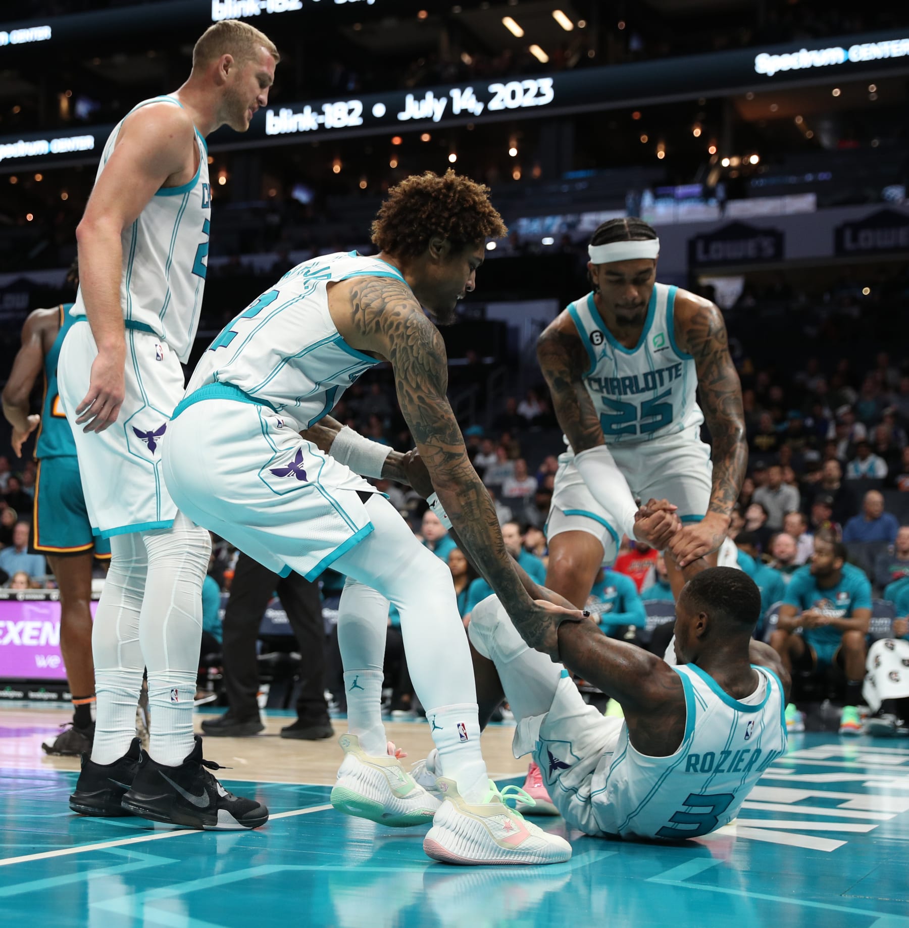 Kelly Oubre Jr., P.J. Washington and Terry Rozier