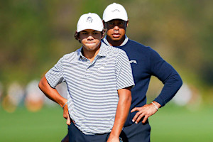 Tiger Woods, Son Charlie Tied for 1st After Strong 1st Round at 2024 PNC Championship