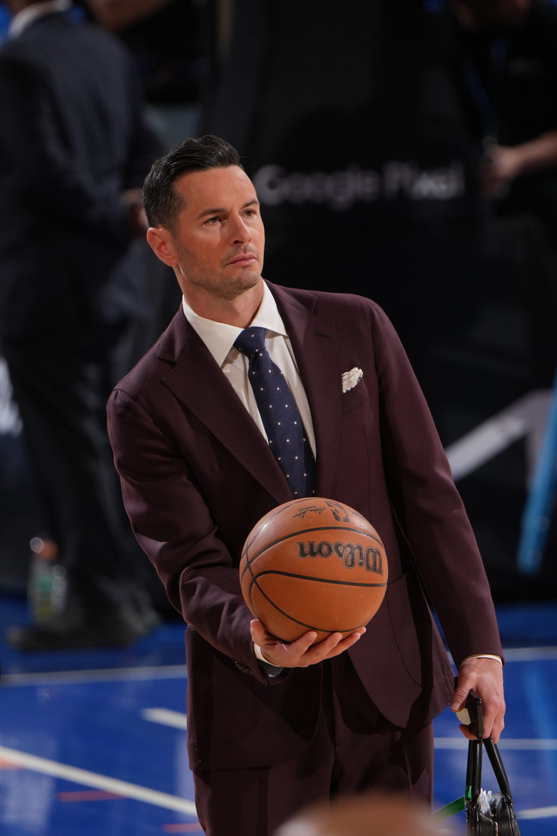 NEW YORK, NY - APRIL 20: JJ Redick looks on before the game between the Philadelphia 76ers and the New York Knicks during Round 1 Game 1 of the 2024 NBA Playoffs on April 20, 2024 at Madison Square Garden in New York City, New York.  NOTE TO USER: User expressly acknowledges and agrees that, by downloading and or using this photograph, User is consenting to the terms and conditions of the Getty Images License Agreement. Mandatory Copyright Notice: Copyright 2024 NBAE  (Photo Jesse D. Garrabrant/NBAE via Getty Images)