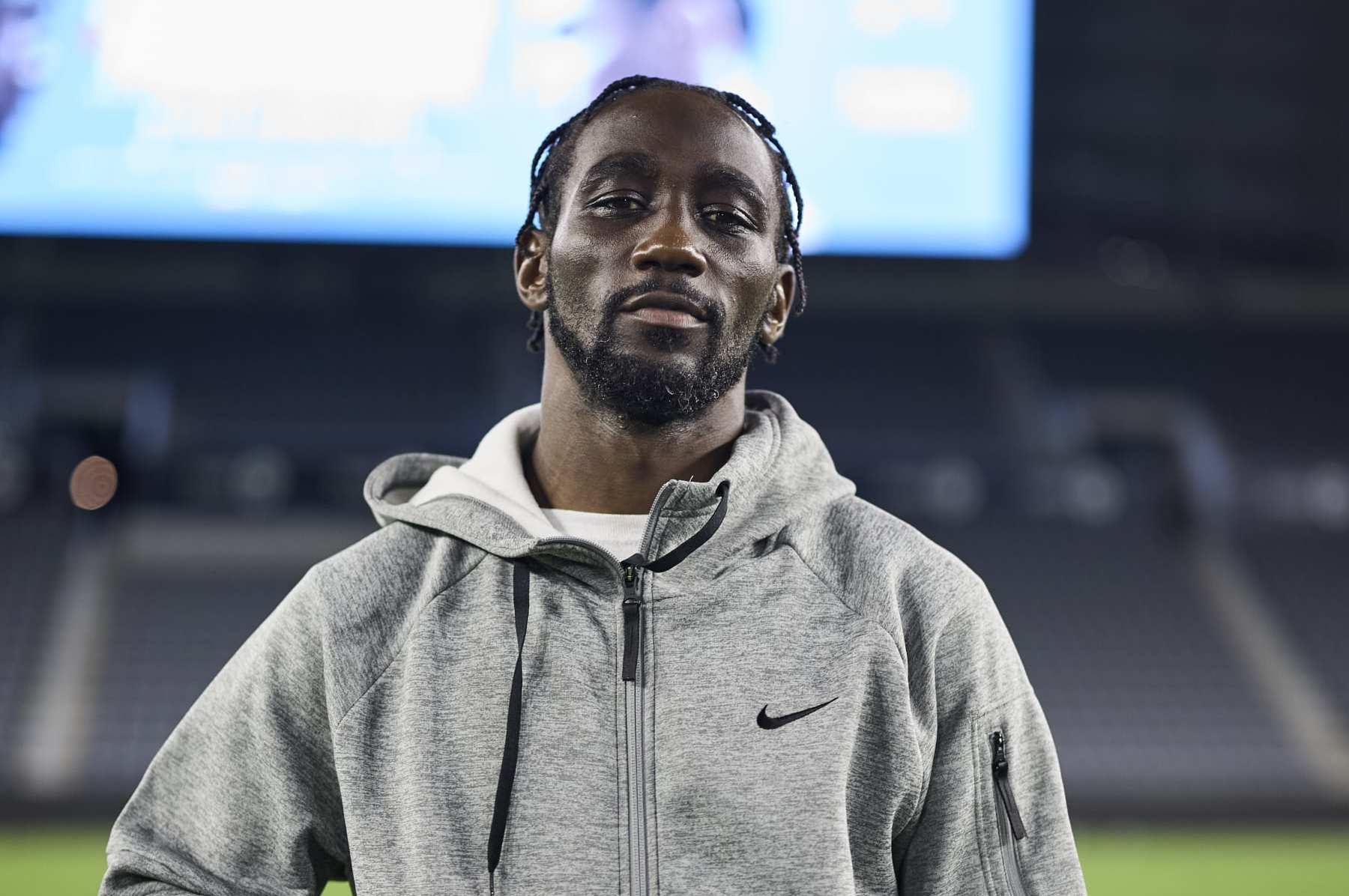 LOS ANGELES, CALIFORNIA - JULY 28: Terence Crawford at the BMO Stadium ahead of his WBA World Interim and WBO World Super Welterweight Title fight on saturday night on July 28, 2024 in Los Angeles, California. (Photo by Mark Robinson/Matchroom Boxing/Getty Images)