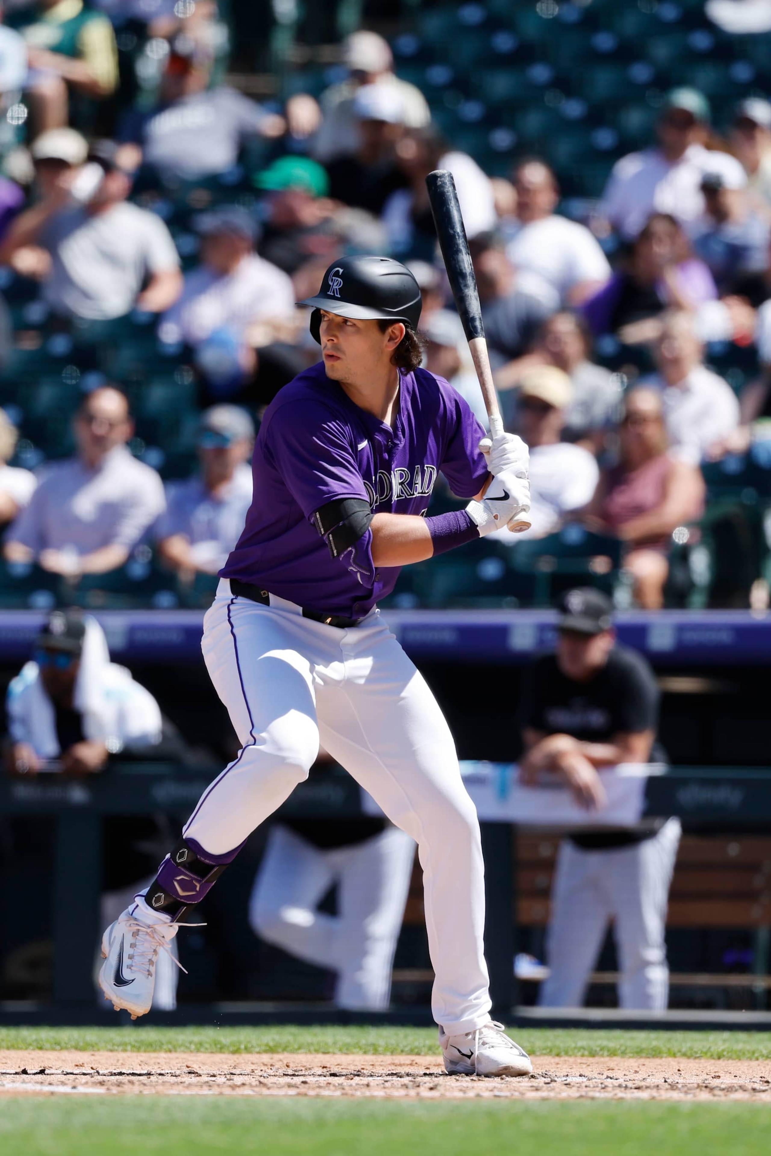 DENVER, CO - AUGUST 29: Colorado Rockies first baseman Michael Toglia (4) bats during an MLB game against the Miami Marlins on August 29, 2024 at Coors Field in Denver, Colorado. (Photo by Joe Robbins/Icon Sportswire via Getty Images) DENVER, CO - AUGUST 29: Colorado Rockies first baseman Michael Toglia (4) bats during an MLB game against the Miami Marlins on August 29, 2024 at Coors Field in Denver, Colorado. (Photo by Joe Robbins/Icon Sportswire via Getty Images)
