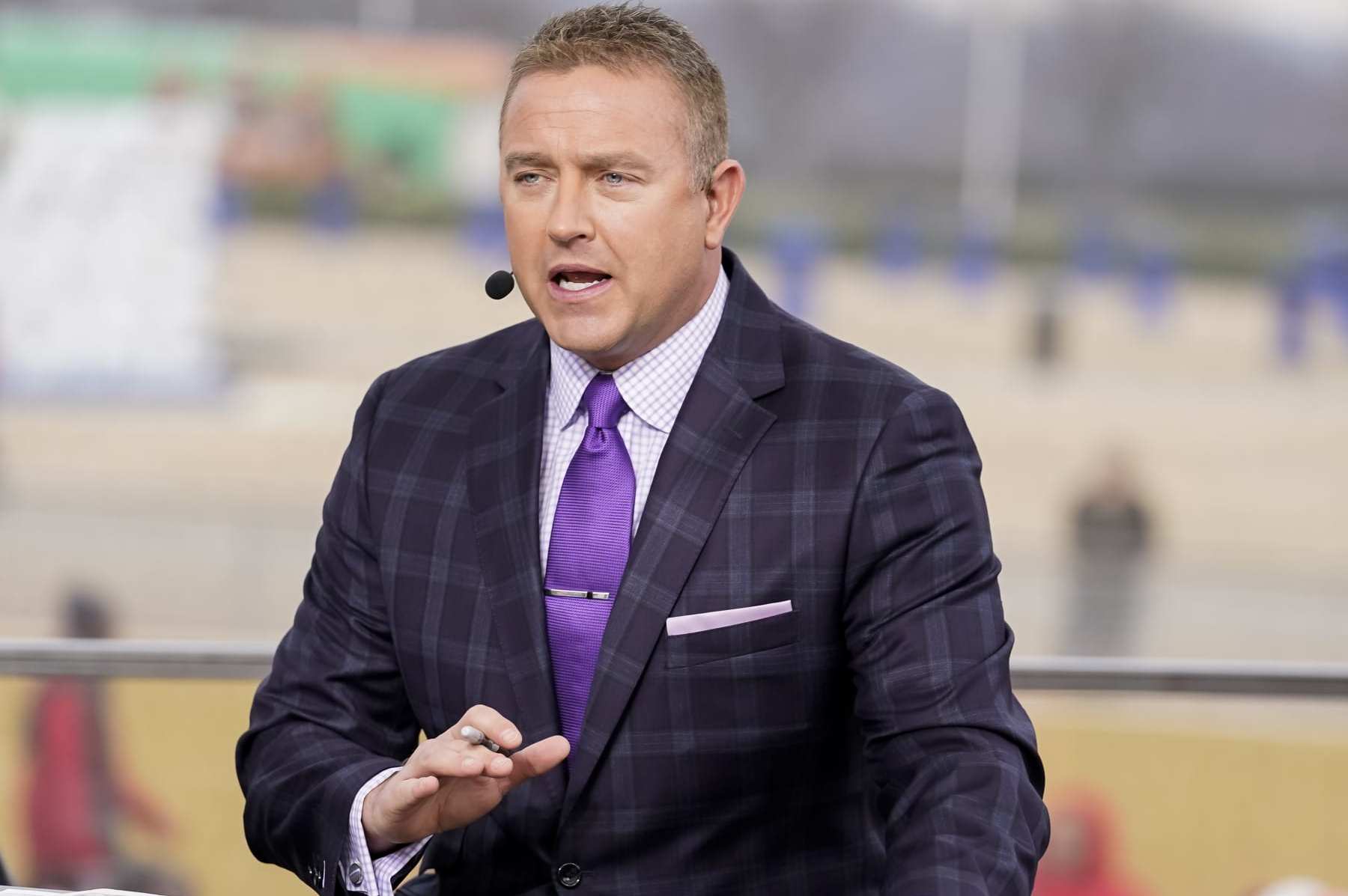 ATLANTA, GA - DECEMBER 07: Kirk Herbstreit at ESPN College Game Day during a game between Georgia Bulldogs and LSU Tigers at Mercedes Benz Stadium on December 7, 2019 in Atlanta, Georgia. (Photo by Steve Limentani/ISI Photos/Getty Images)