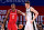 LAS VEGAS, NV - JULY 16:  Alex Sarr #12 of the Washington Wizards and Donovan Clingan #23 of the Portland Trail Blazers looks on during the game on July 16, 2024 at the Thomas & Mack Center in Las Vegas, Nevada. NOTE TO USER: User expressly acknowledges and agrees that, by downloading and or using this photograph, User is consenting to the terms and conditions of the Getty Images License Agreement. Mandatory Copyright Notice: Copyright 2024 NBAE (Photo by Adam Hagy/NBAE via Getty Images)