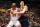 LOS ANGELES, CA - APRIL 3: Dwight Howard #39 of the Los Angeles Lakers plays defense on Nikola Jokic #15 of the Denver Nuggets during the game on April 3, 2022 at Crypto.Com Arena in Los Angeles, California. NOTE TO USER: User expressly acknowledges and agrees that, by downloading and/or using this Photograph, user is consenting to the terms and conditions of the Getty Images License Agreement. Mandatory Copyright Notice: Copyright 2022 NBAE (Photo by Andrew D. Bernstein/NBAE via Getty Images)