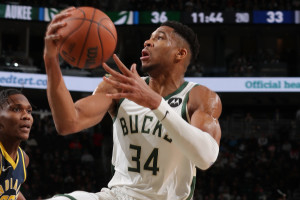 Giannis Scores Bucks Record 64 Points; Has Heated Exchange With Haliburton on Video