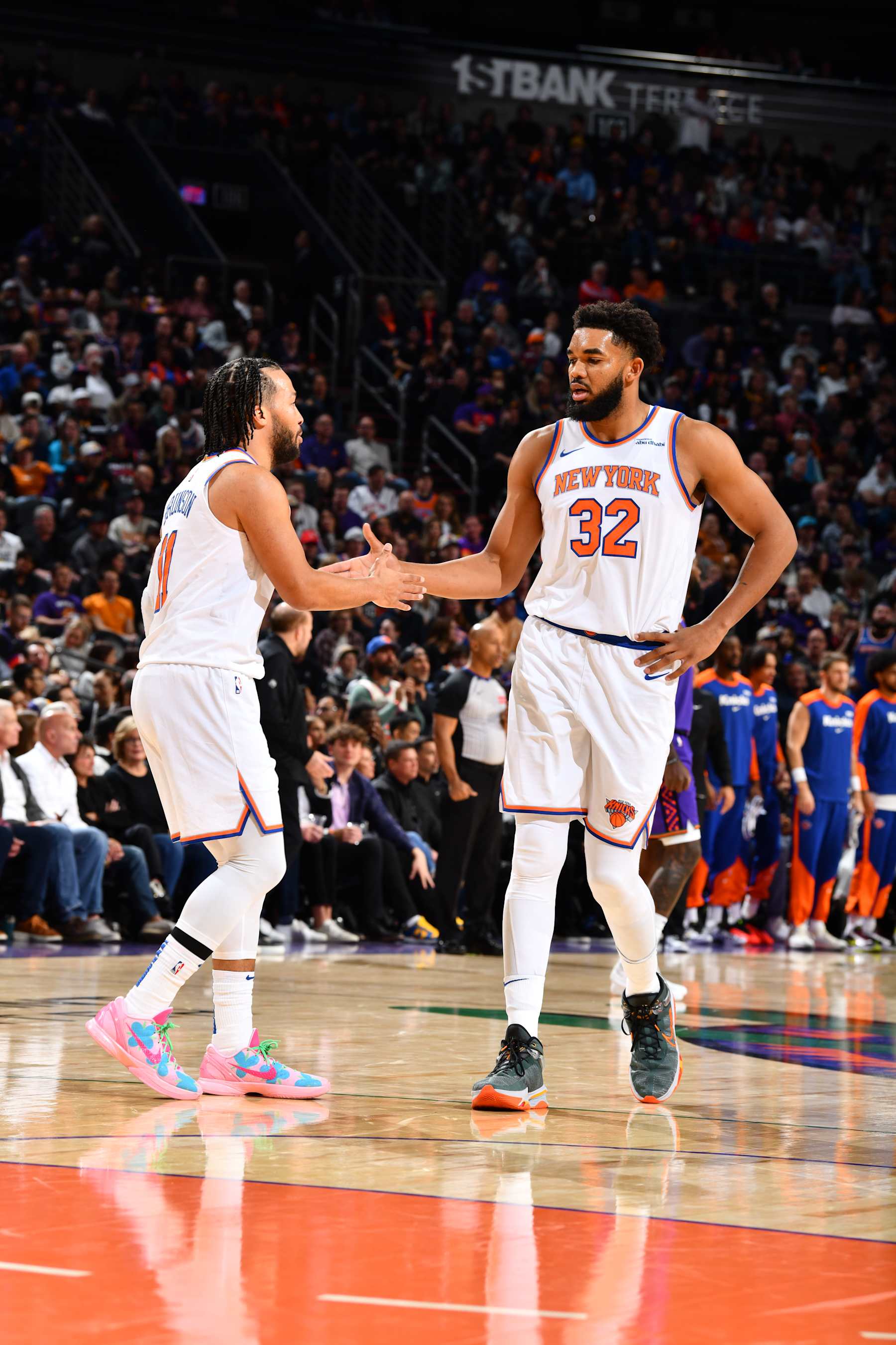 Jalen Brunson and Karl-Anthony Towns
