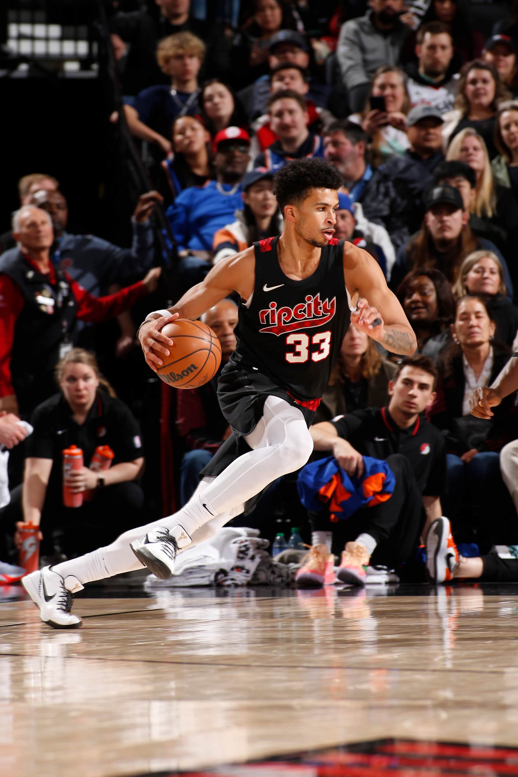 PORTLAND, OR - MARCH 14: Toumani Camara #33 of the <a href=