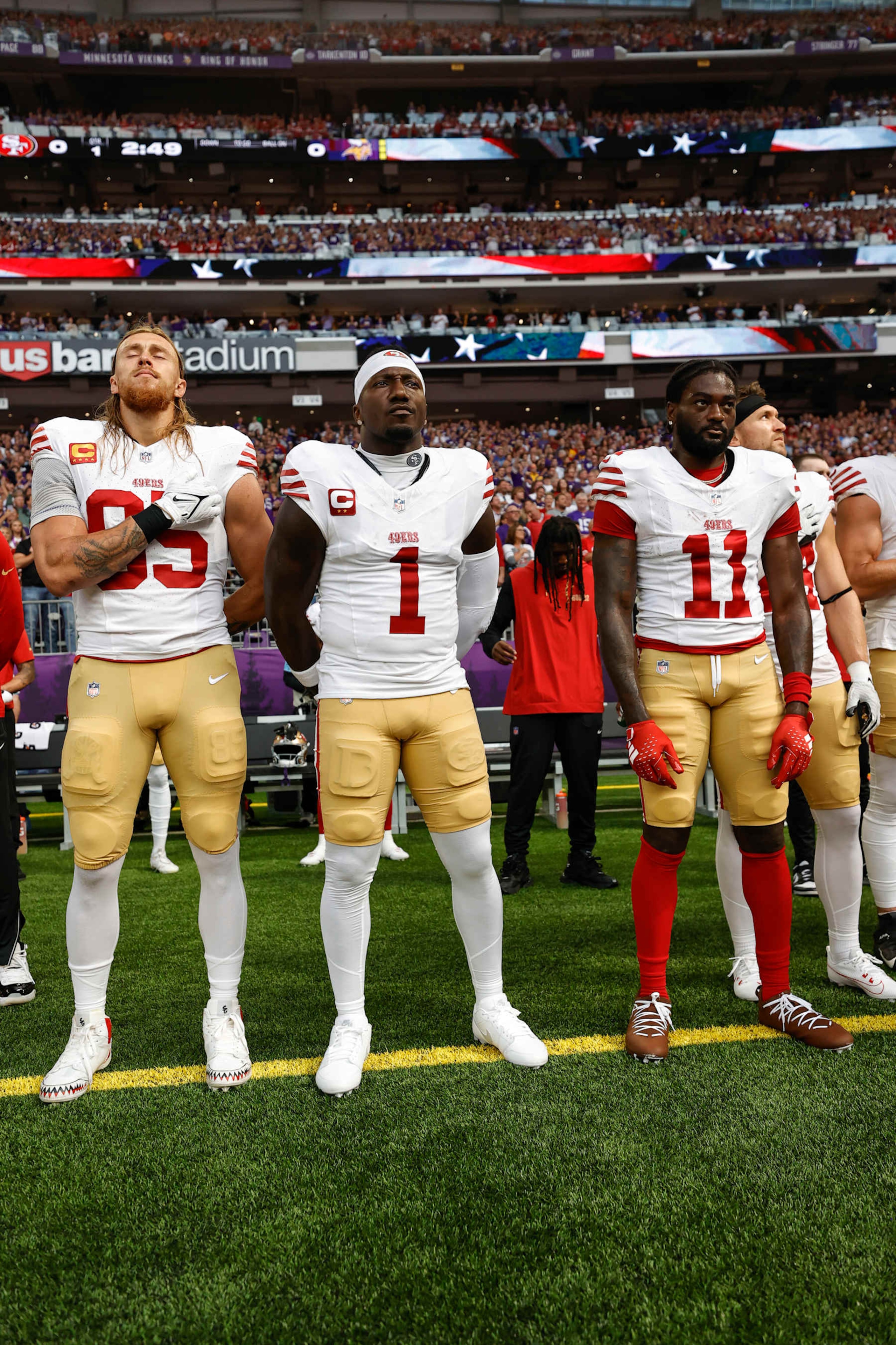 TE George Kittle, WR Deebo Samuel and WR Brandon Aiyuk