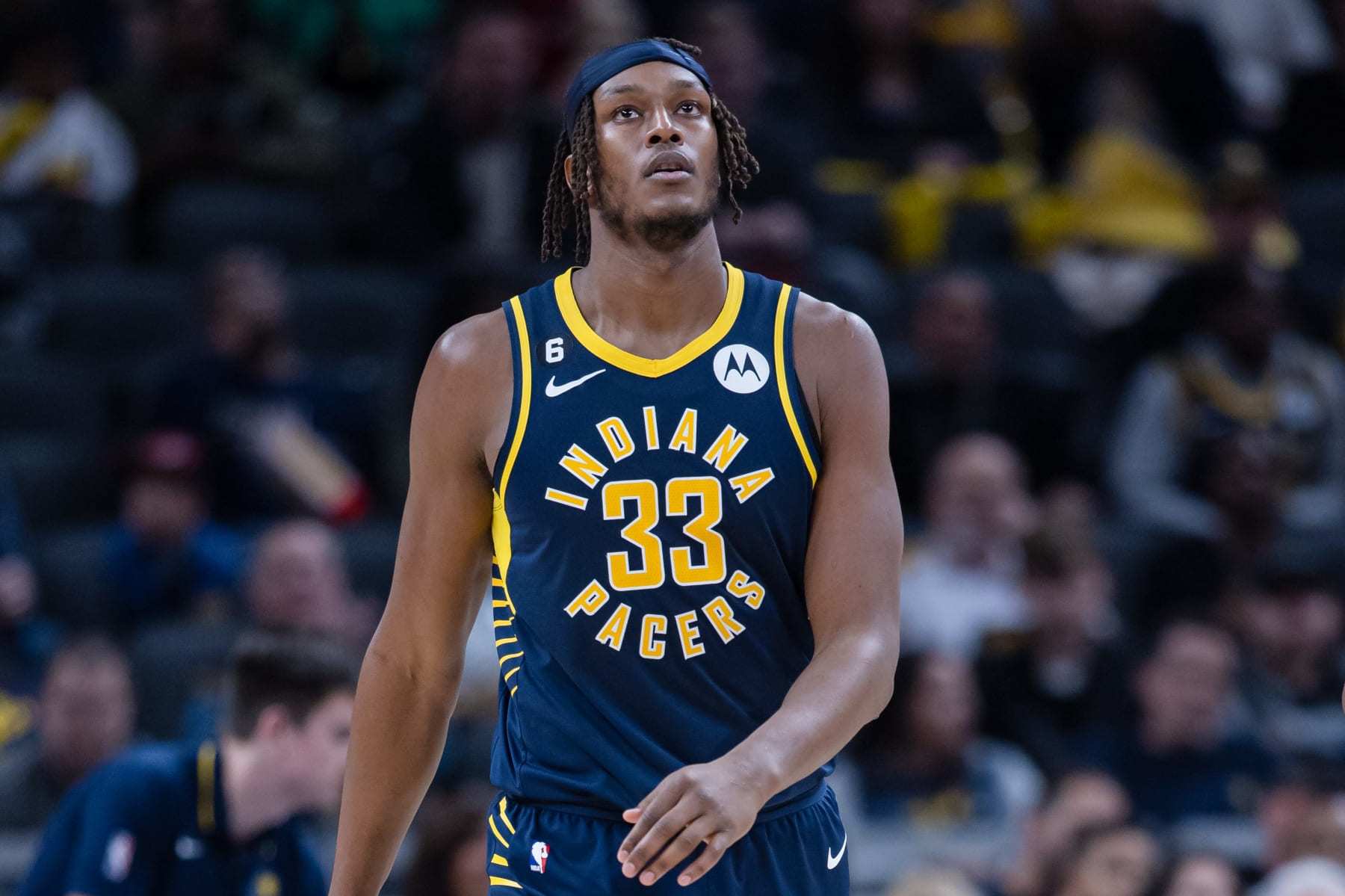 Golden State Warriors center James Wiseman (33) shoots over San Antonio  Spurs forward DeMar DeRozan during the first half of an NBA basketball game  in San Francisco, Wednesday, Jan. 20, 2021. (AP