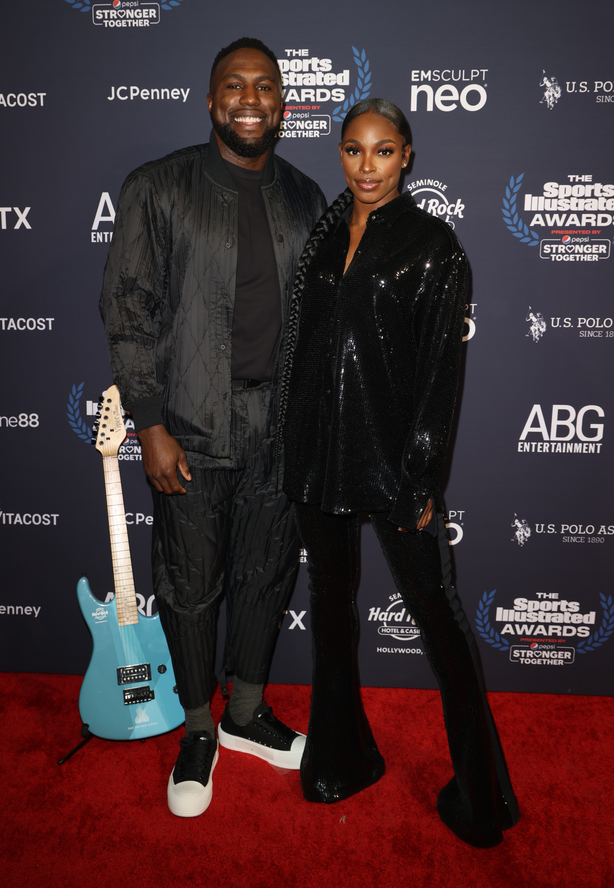 HOLLYWOOD, FLORIDA - DECEMBER 07: Jozy Altidore and Sloane Stephens attend The 2021 Sports Illustrated Awards at Seminole Hard Rock Hotel & Casino on December 07, 2021 in Hollywood, Florida. (Photo by Rodrigo Varela/Getty Images)