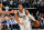 DALLAS, TX - MAY 24: Jalen Brunson #13 of the Dallas Mavericks drives to the basket against the Golden State Warriors during Game 4 of the 2022 NBA Playoffs Western Conference Finals  on May 24, 2022 at the American Airlines Center in Dallas, Texas. NOTE TO USER: User expressly acknowledges and agrees that, by downloading and or using this photograph, User is consenting to the terms and conditions of the Getty Images License Agreement. Mandatory Copyright Notice: Copyright 2022 NBAE (Photo by Noah Graham/NBAE via Getty Images)